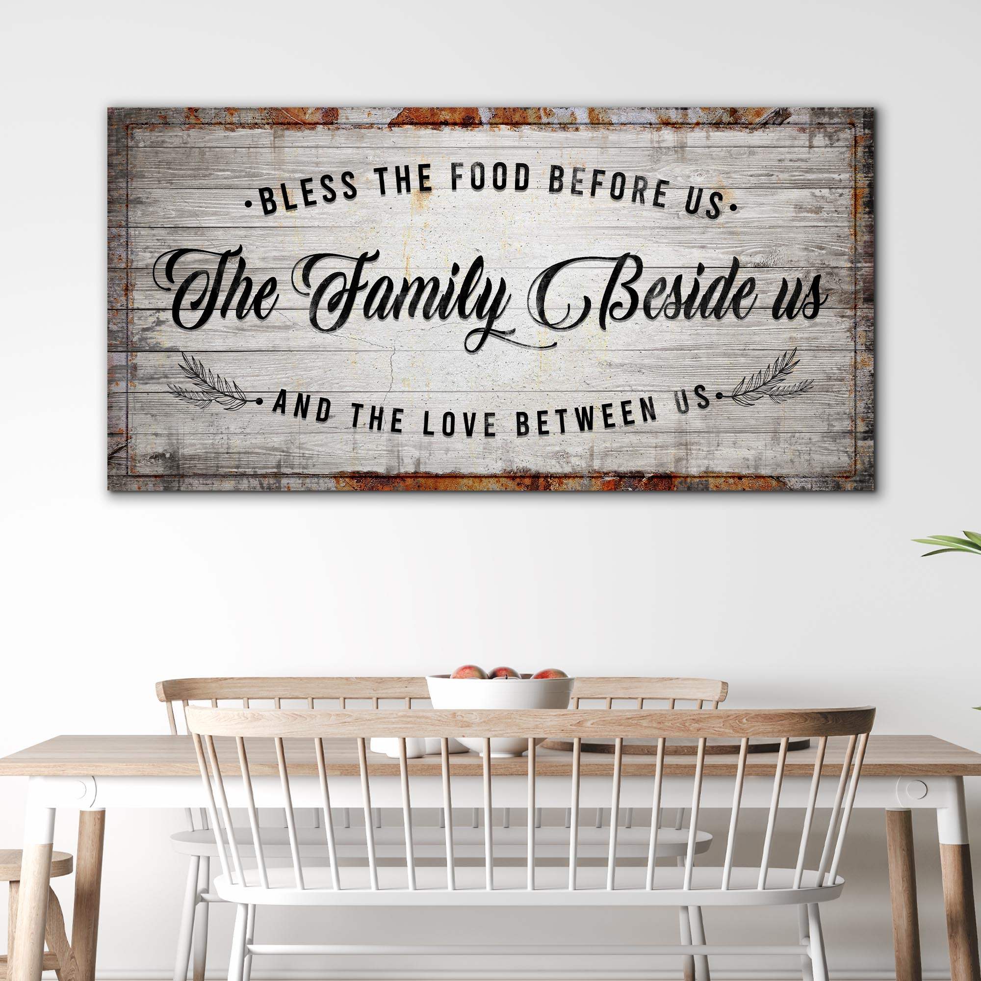 Bless The Food Before Us Kitchen Sign - Image 2