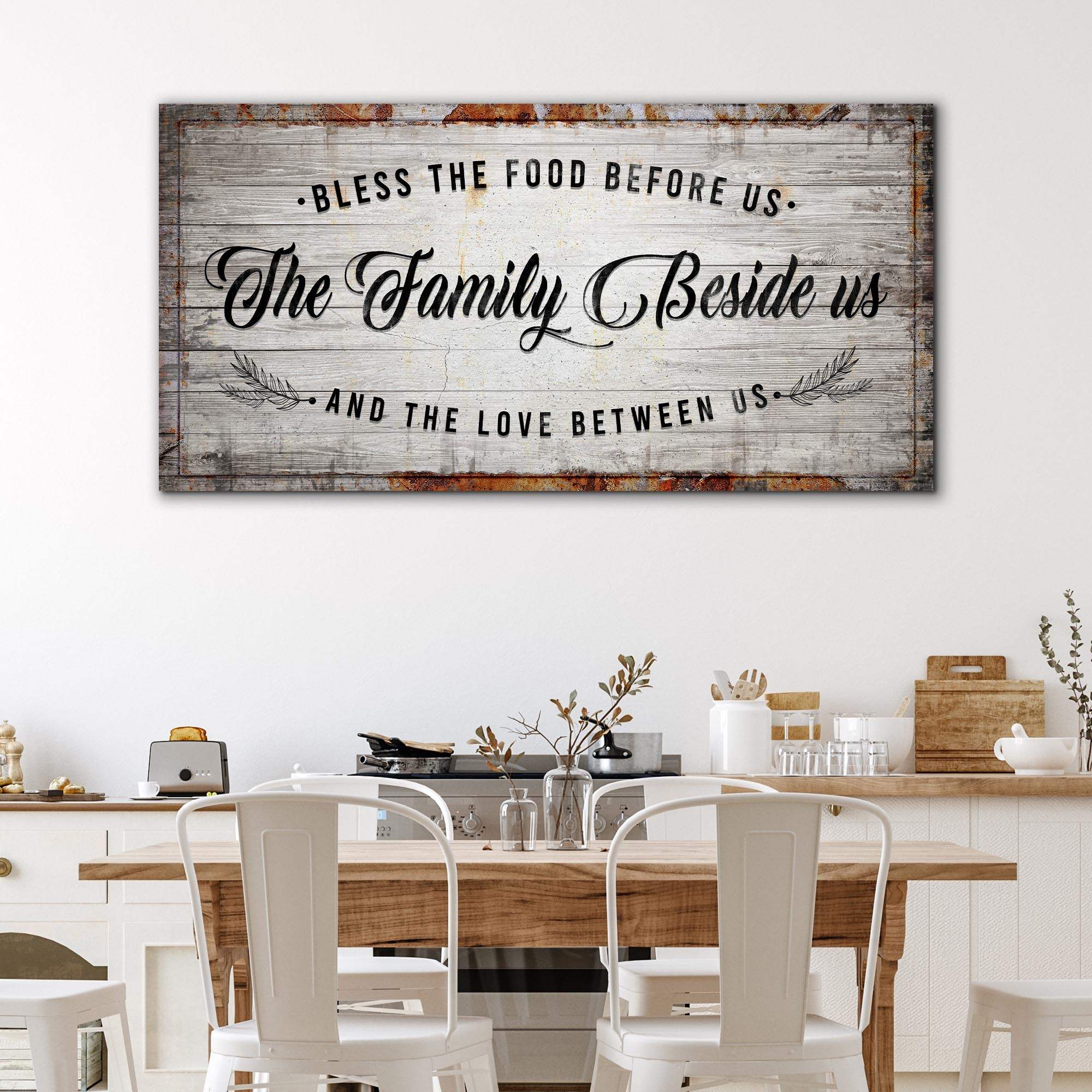 Bless The Food Before Us Kitchen Sign - Image 3