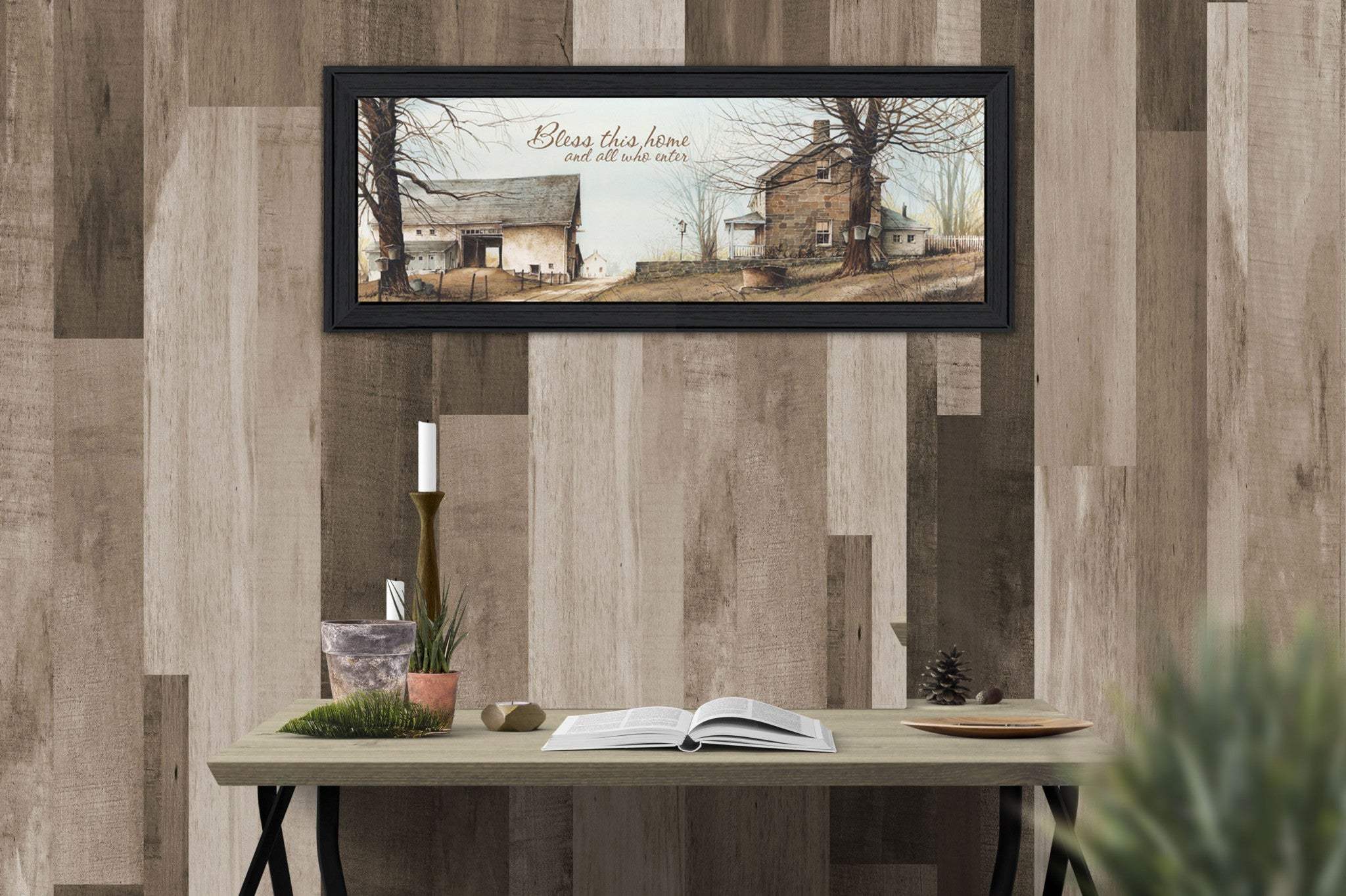 Bless This Home 1 Black Framed Print Wall Art - Image 5