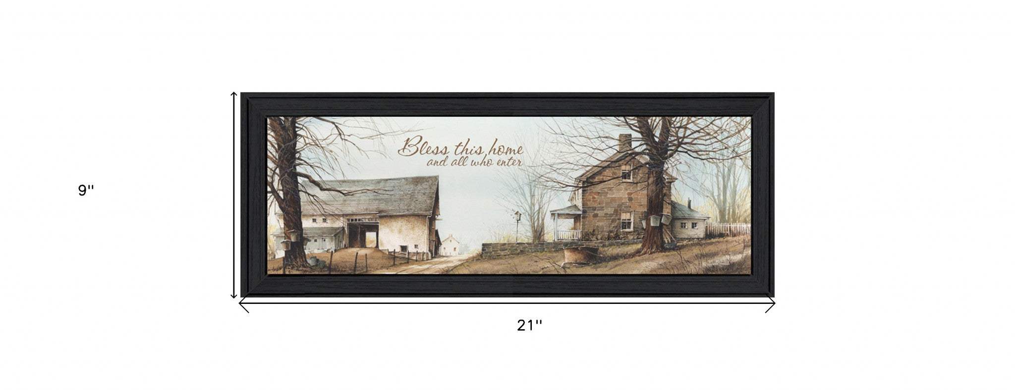 Bless This Home 1 Black Framed Print Wall Art - Image 6