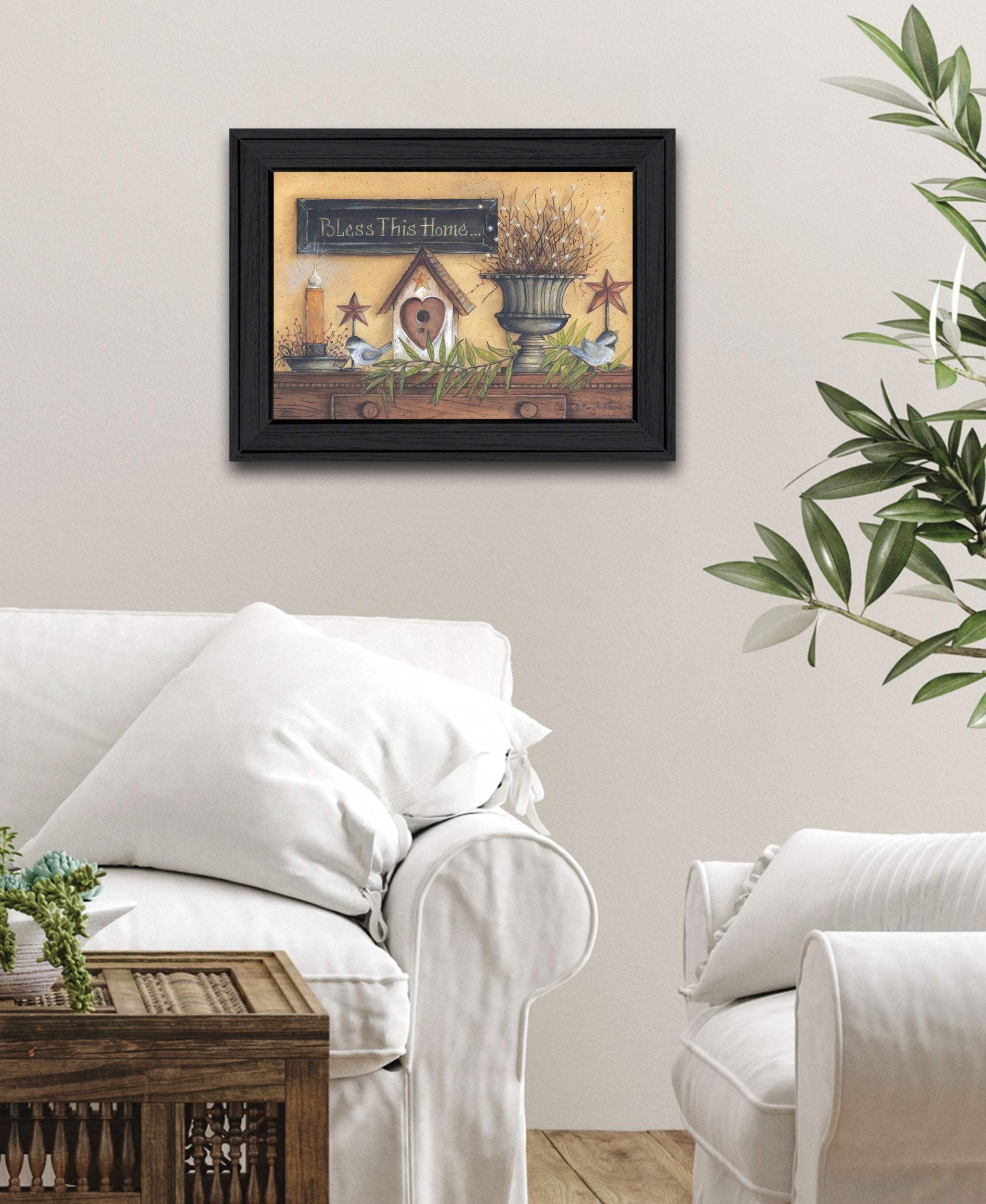 Bless this Home 3 Black Framed Print Wall Art - Image 4