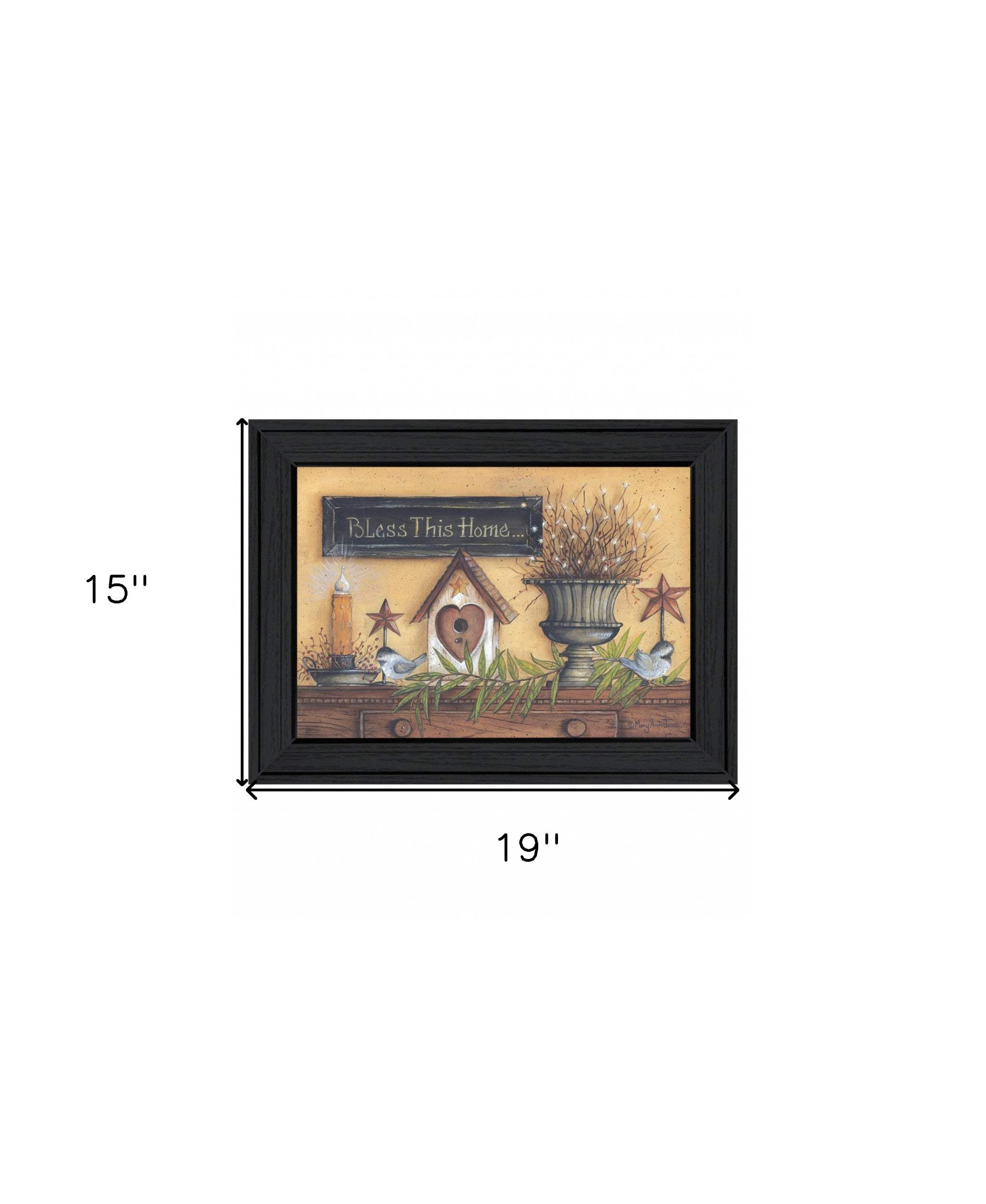 Bless this Home 3 Black Framed Print Wall Art - Image 5