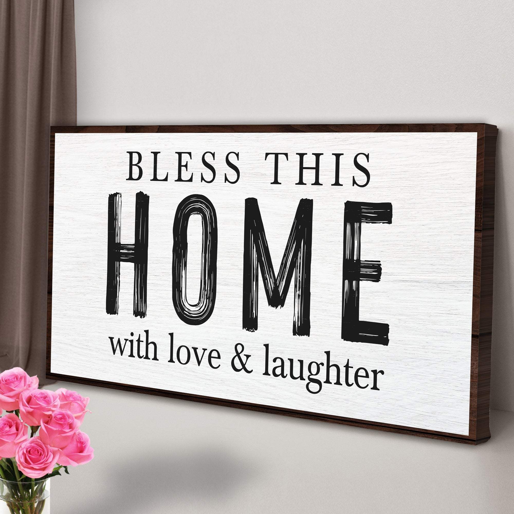 Bless This Home With Love And Laughter Sign III - Image 3