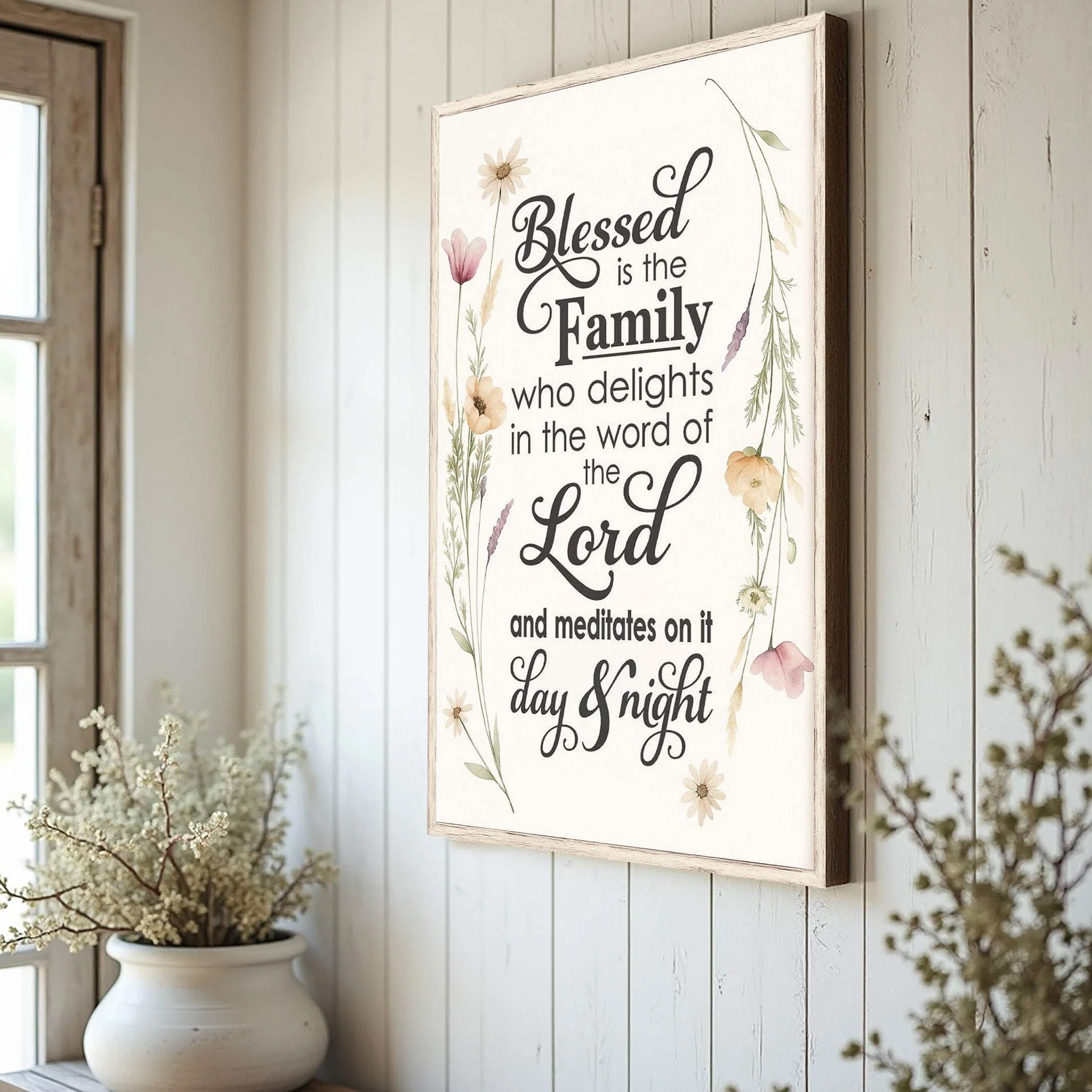 Blessed Is The Family Faith Sign - Image 2