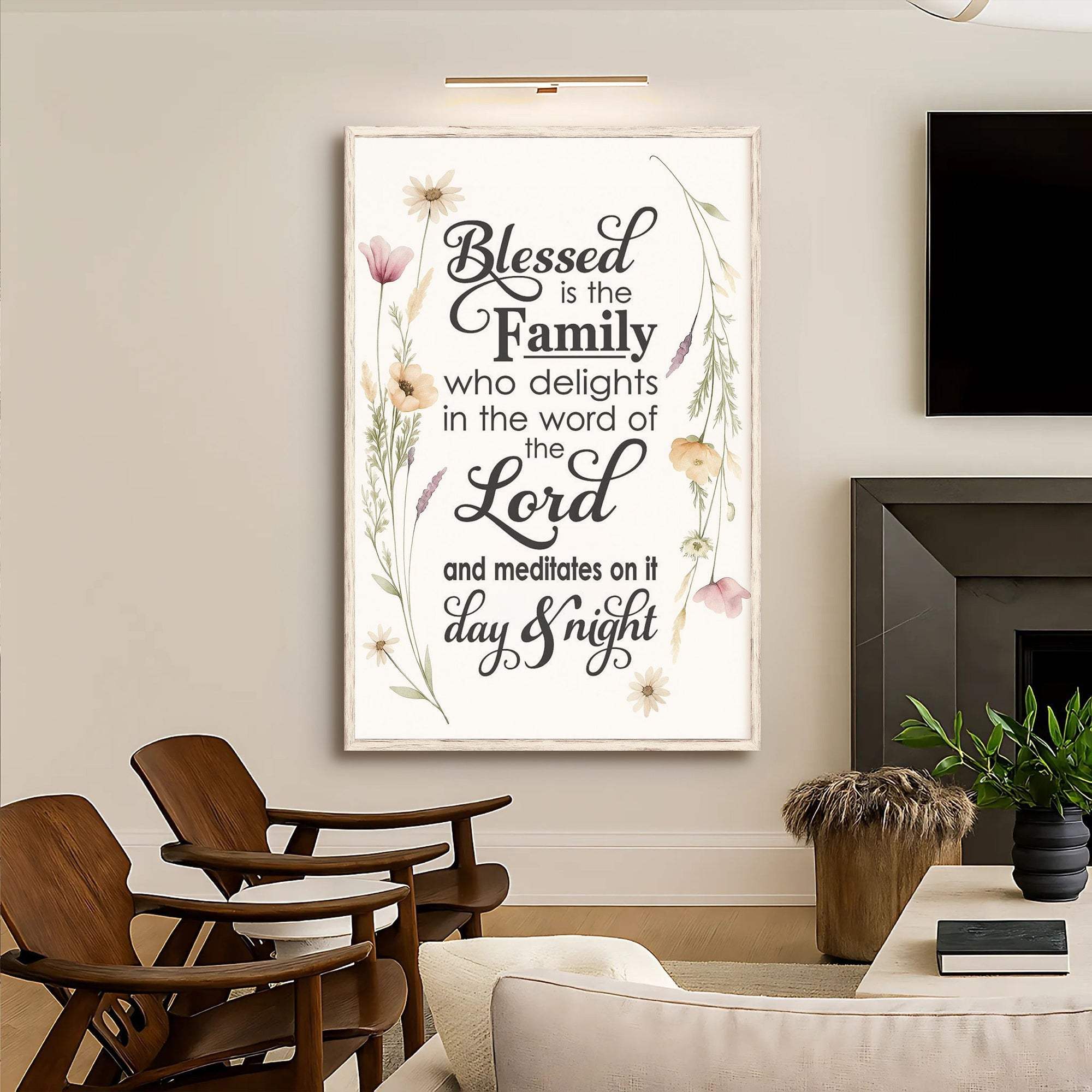 Blessed Is The Family Faith Sign - Image 3