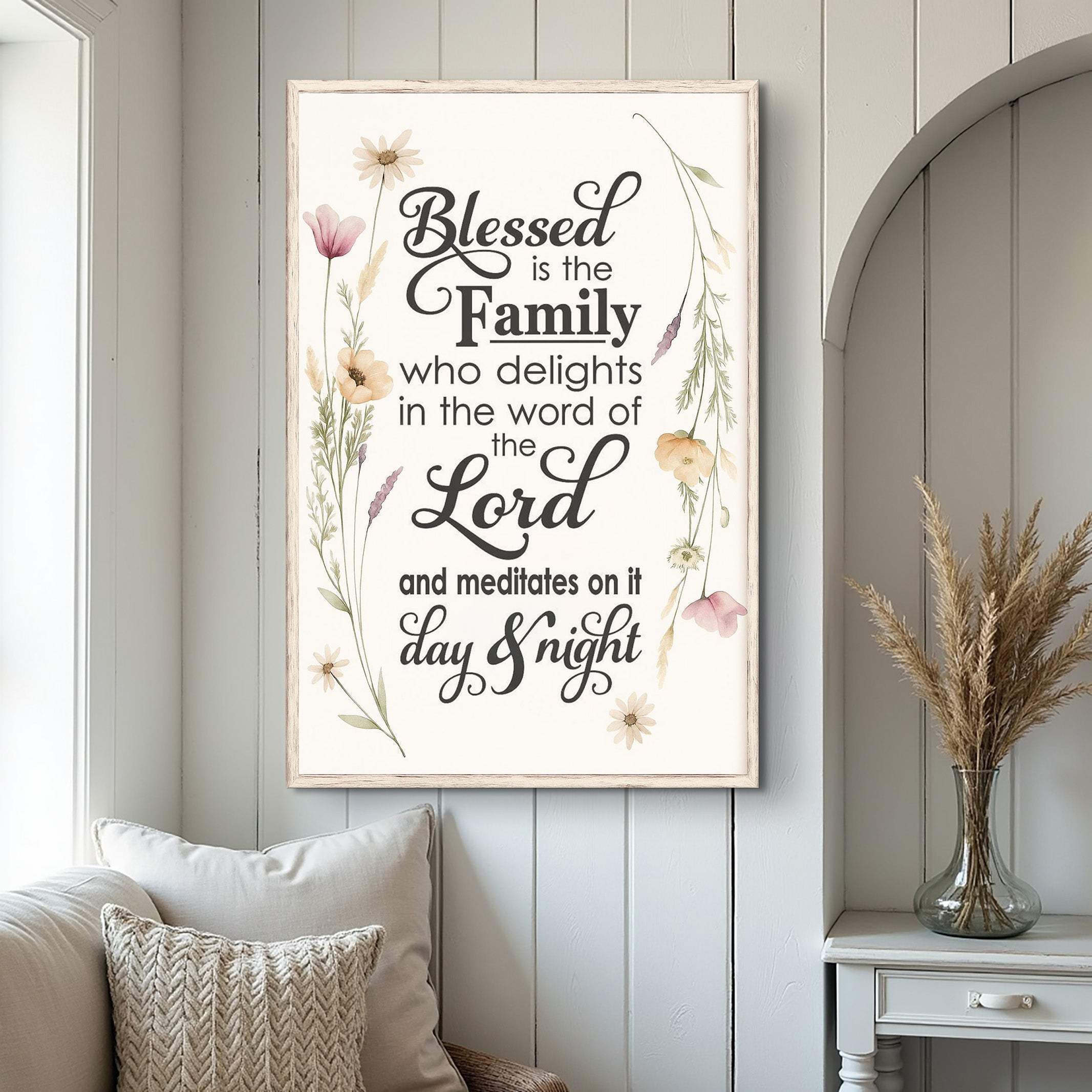 Blessed Is The Family Faith Sign - Image 4