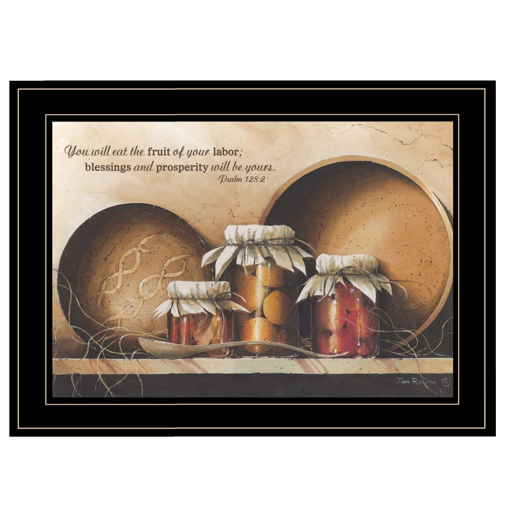 Blessings and Prosperity 3 Black Framed Print Wall Art - Image 2