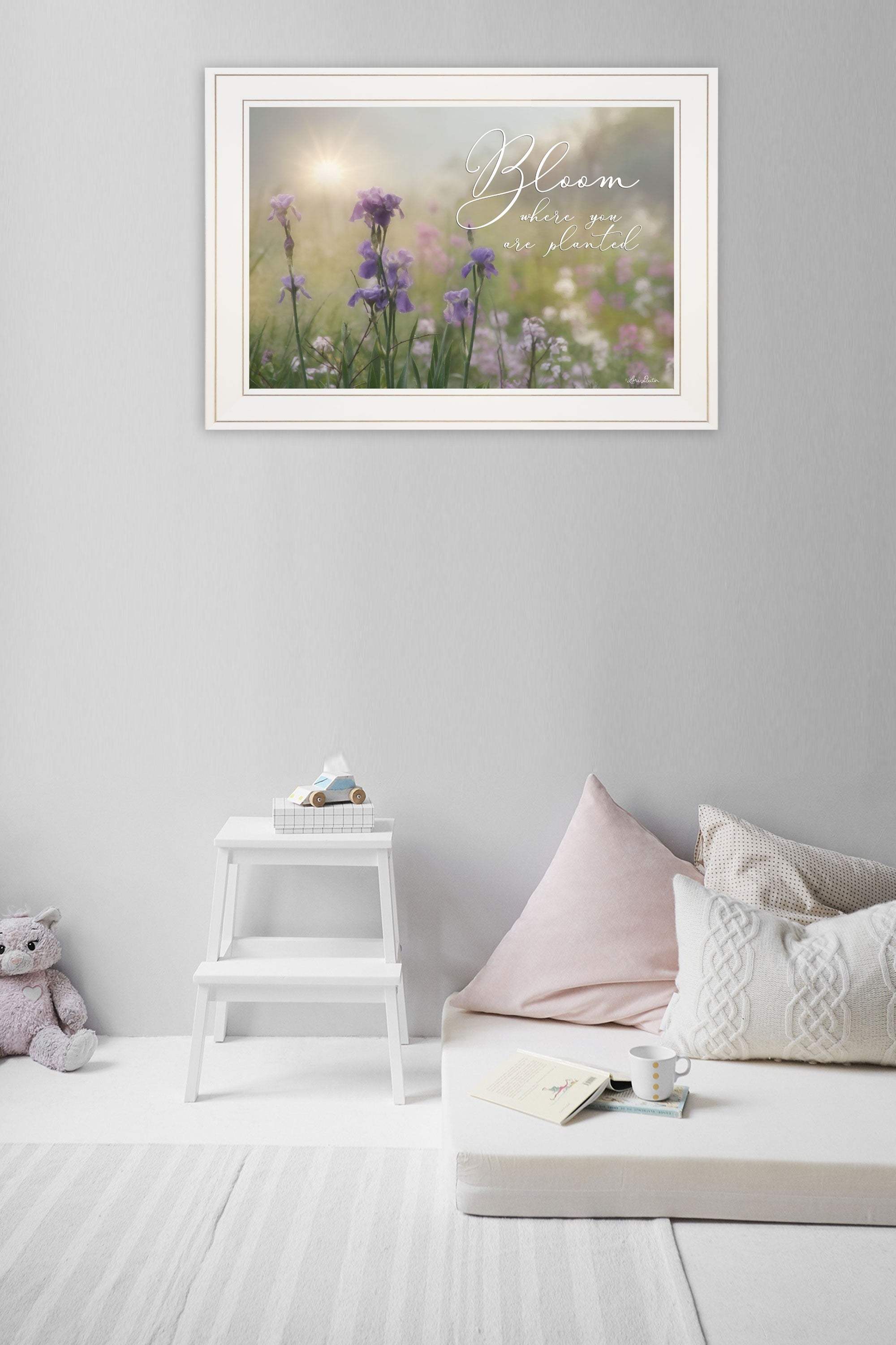 Bloom where you are planted 1 White Framed Print Wall Art - Image 4