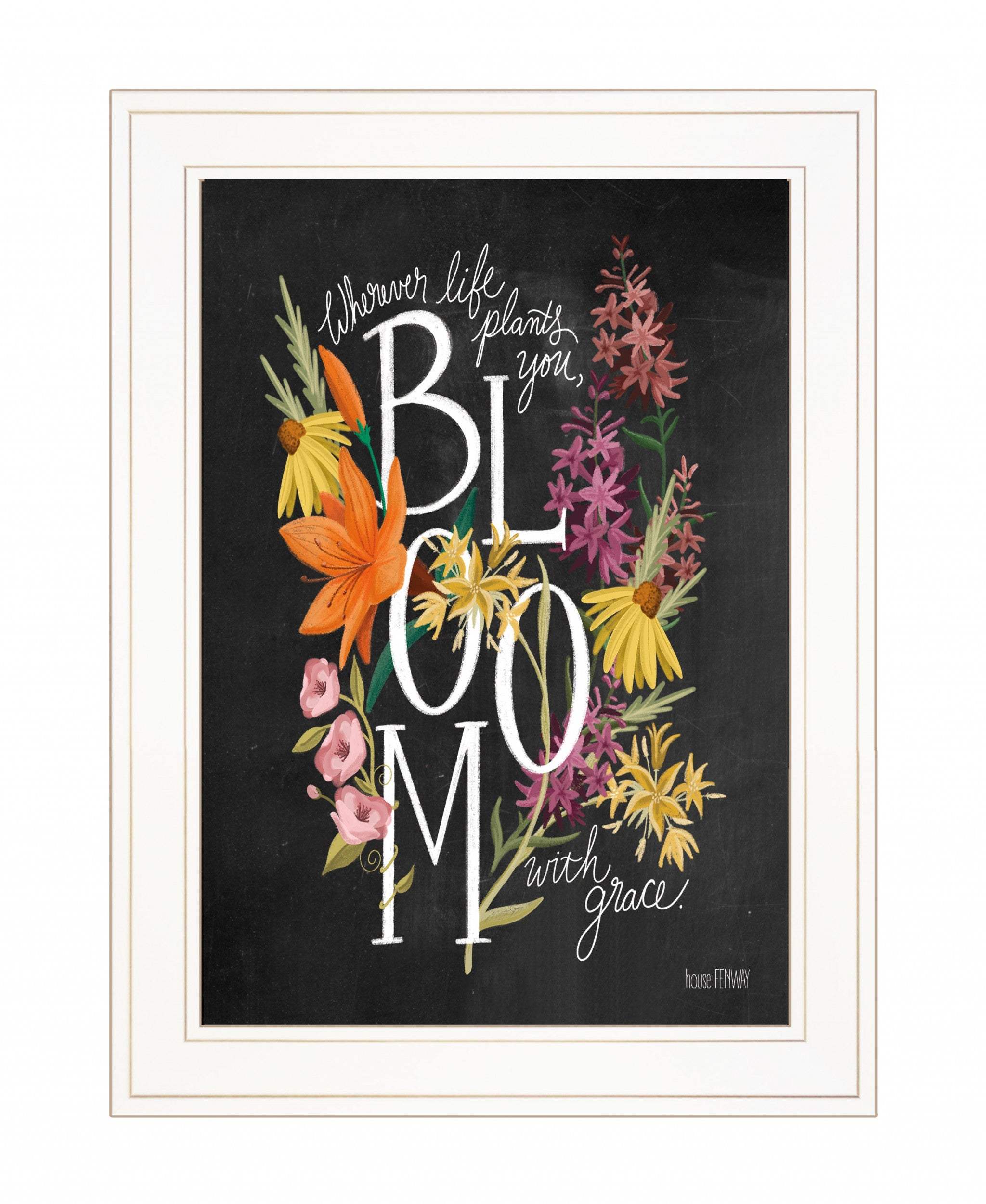 Bloom with Grace 2 White Framed Print Wall Art - Image 2