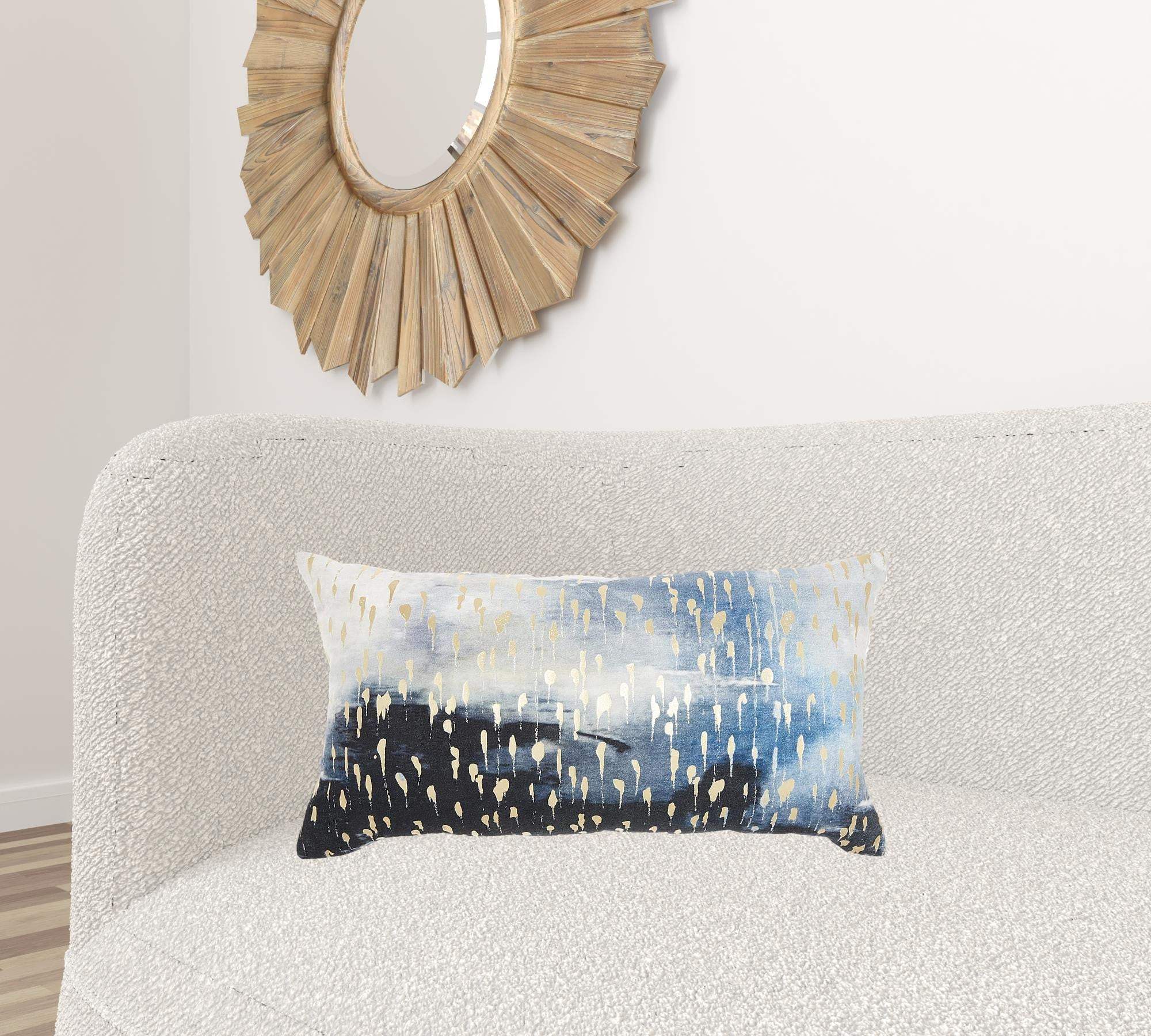 Blue Abstract Lumbar Pillow - Image 3