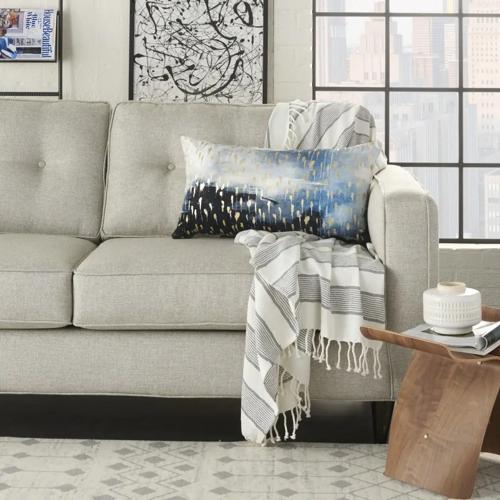 Blue Abstract Lumbar Pillow - Image 5