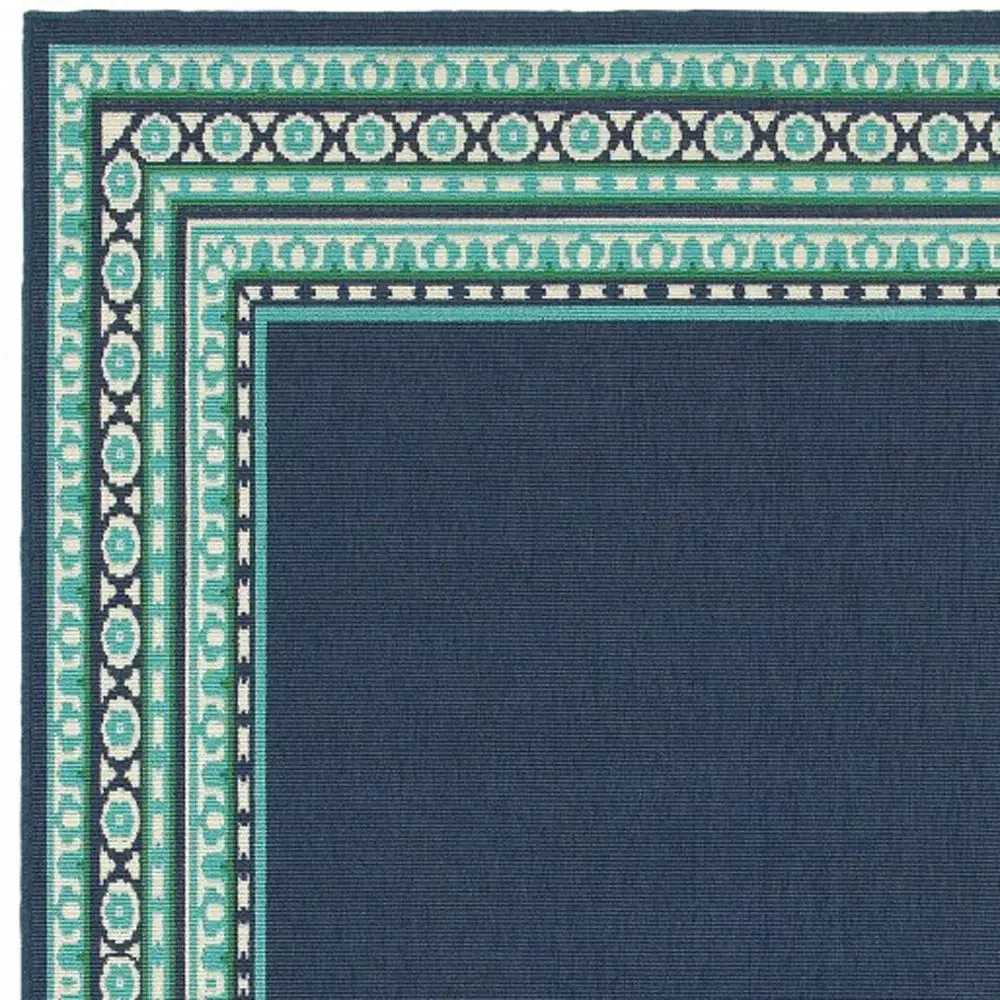 Blue and Green Indoor Outdoor Area Rug - Image 4