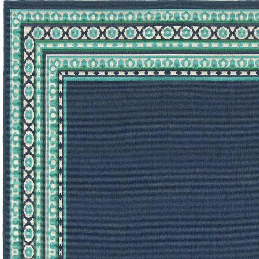 Blue and Green Indoor Outdoor Area Rug - Image 5