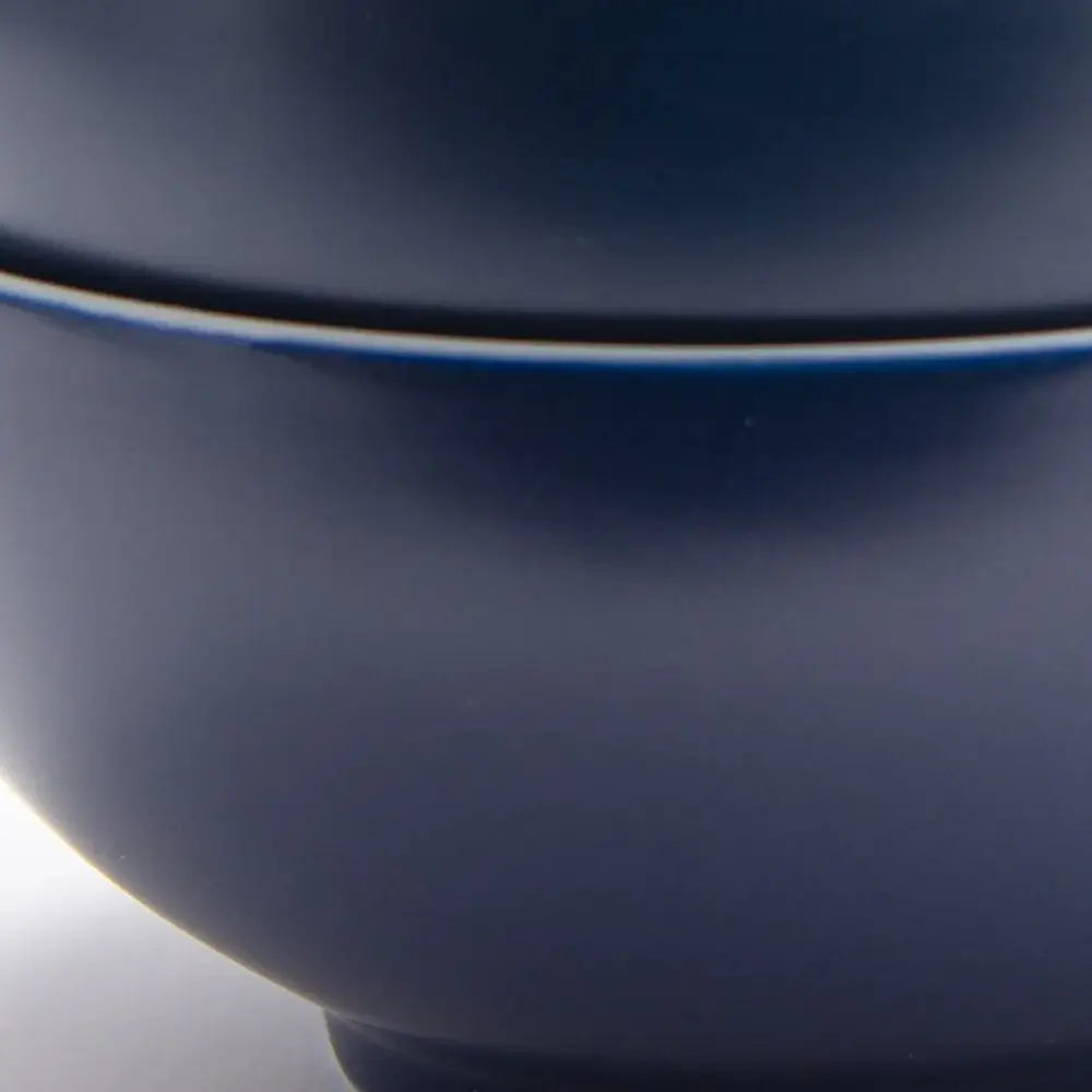 Blue and White Four Piece Porcelain Service For Four Bowl Set - Image 6