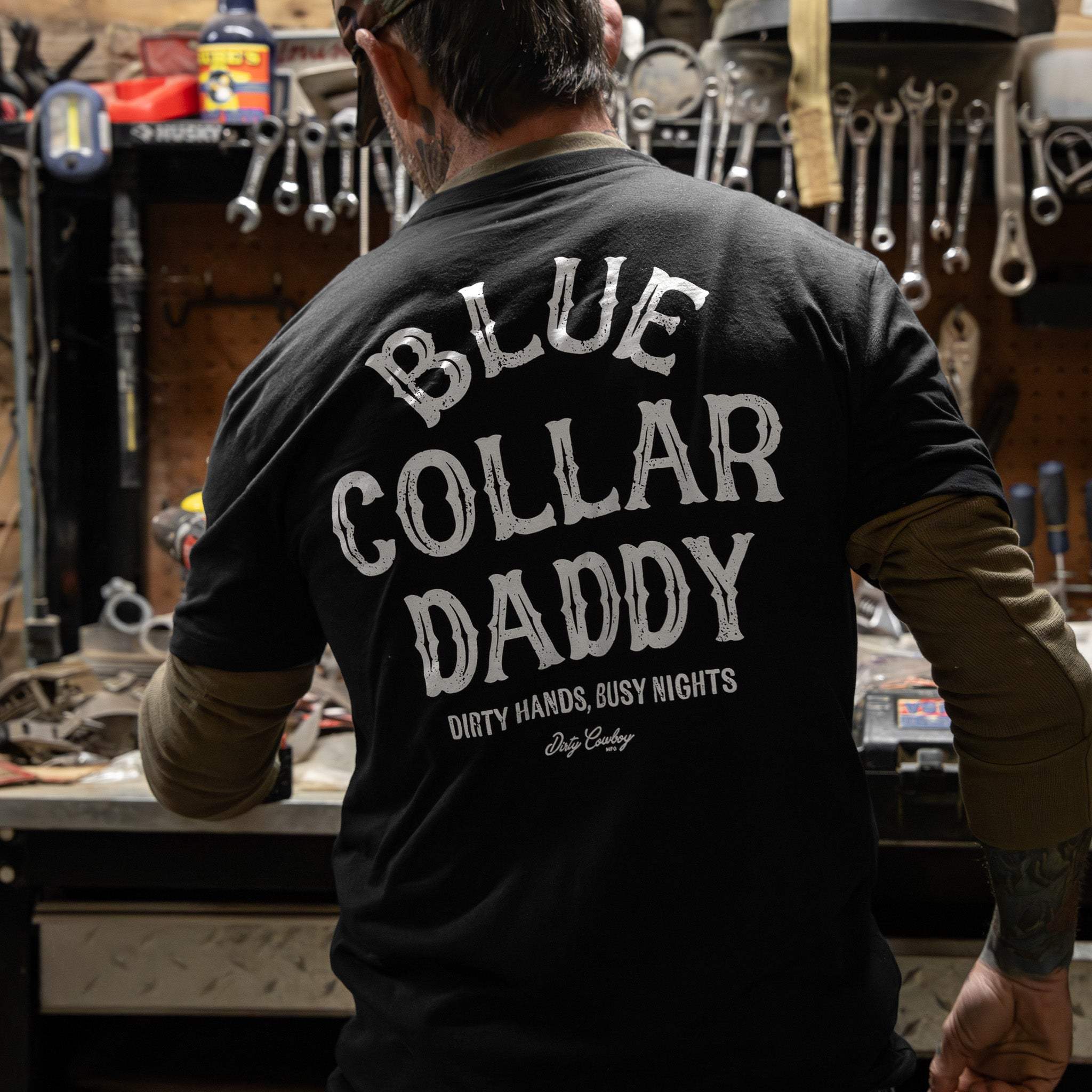 Blue Collar Daddy Men's T-Shirt - Image 7