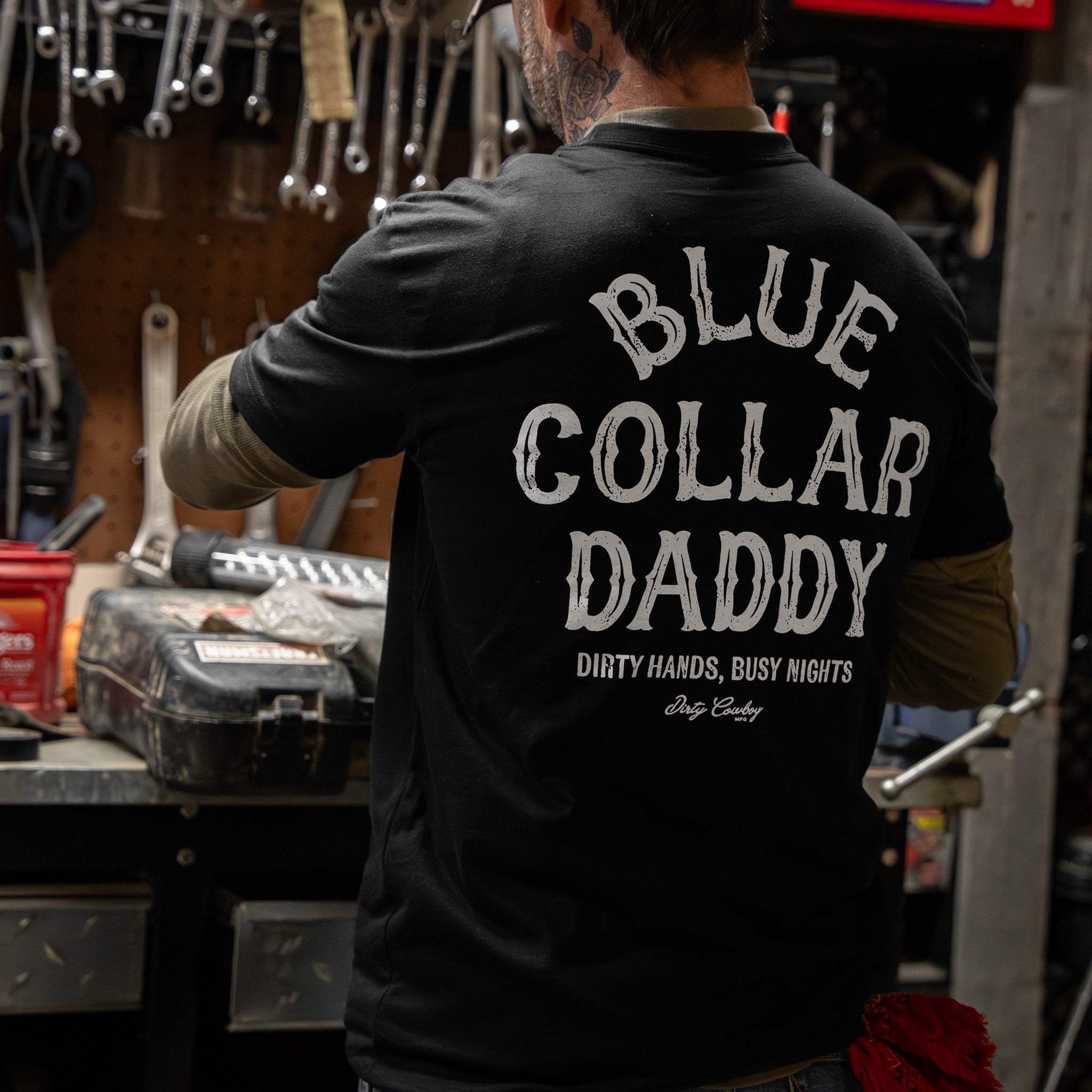 Blue Collar Daddy Men's T-Shirt - Image 8