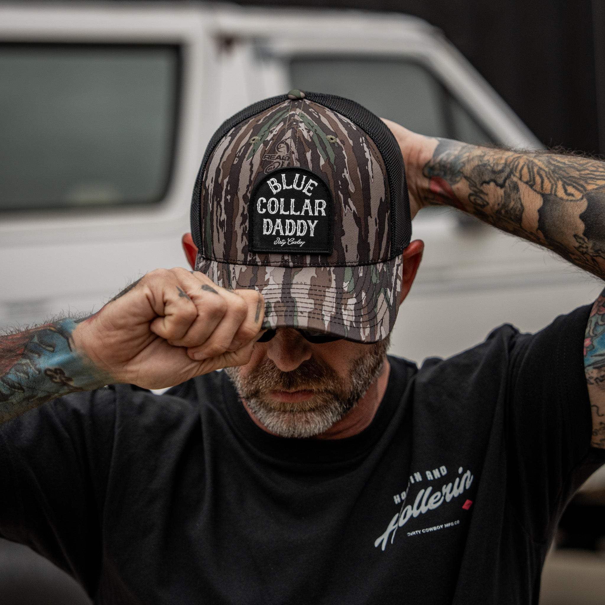 Blue Collar Daddy Patch Snapback Hat - Image 11