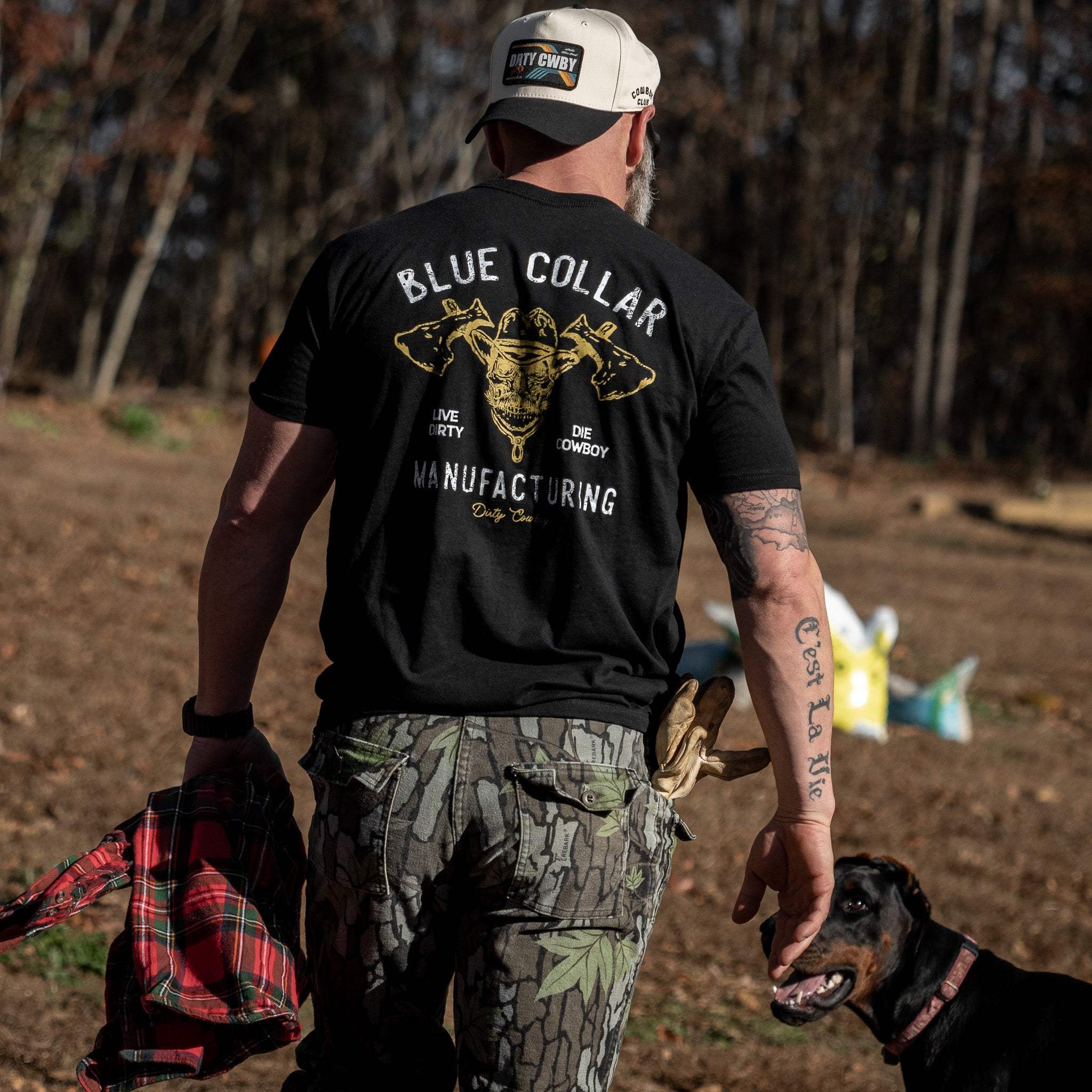 Blue Collar Hatchet Men's T-Shirt - Image 13