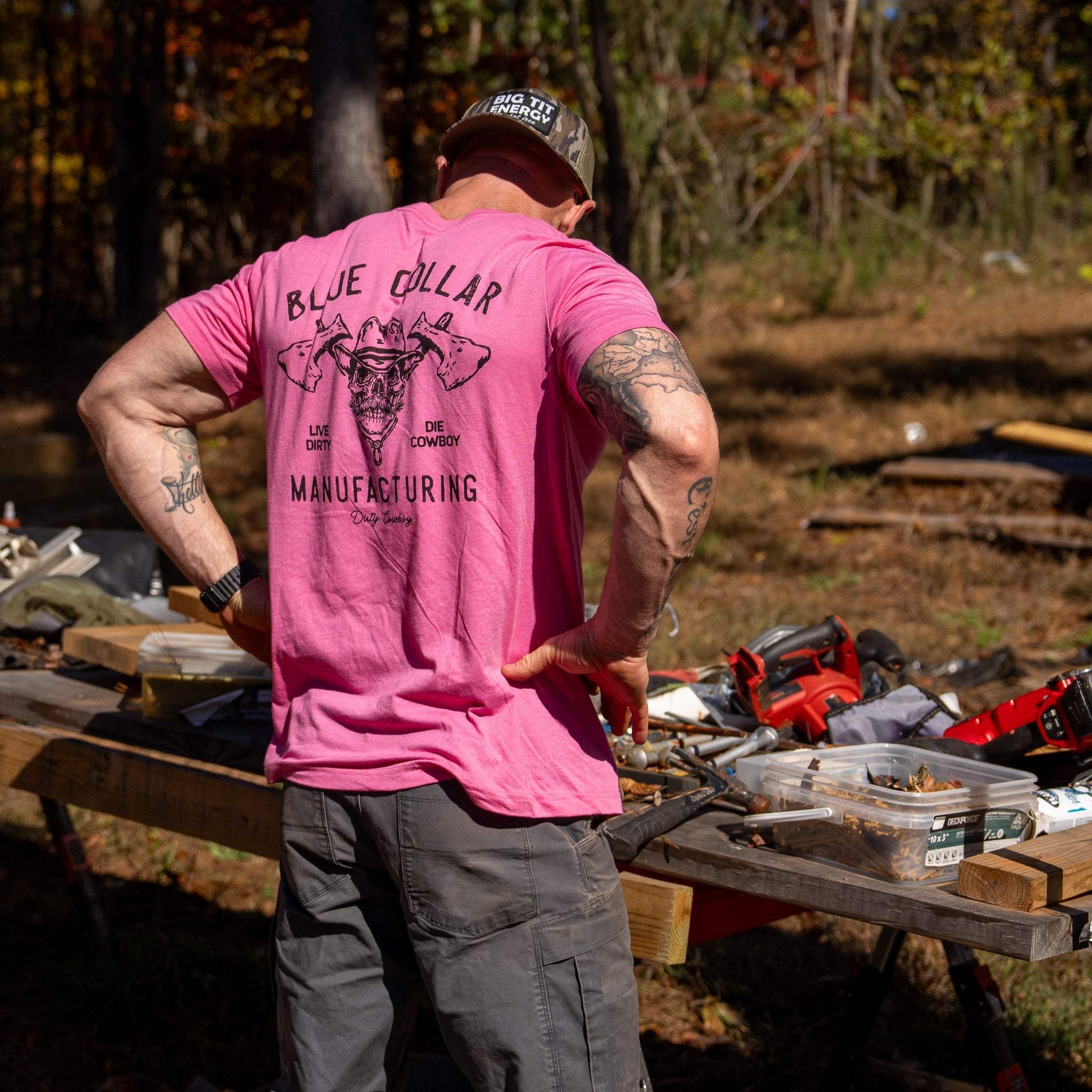 Blue Collar Hatchet Men's T-Shirt - Image 5