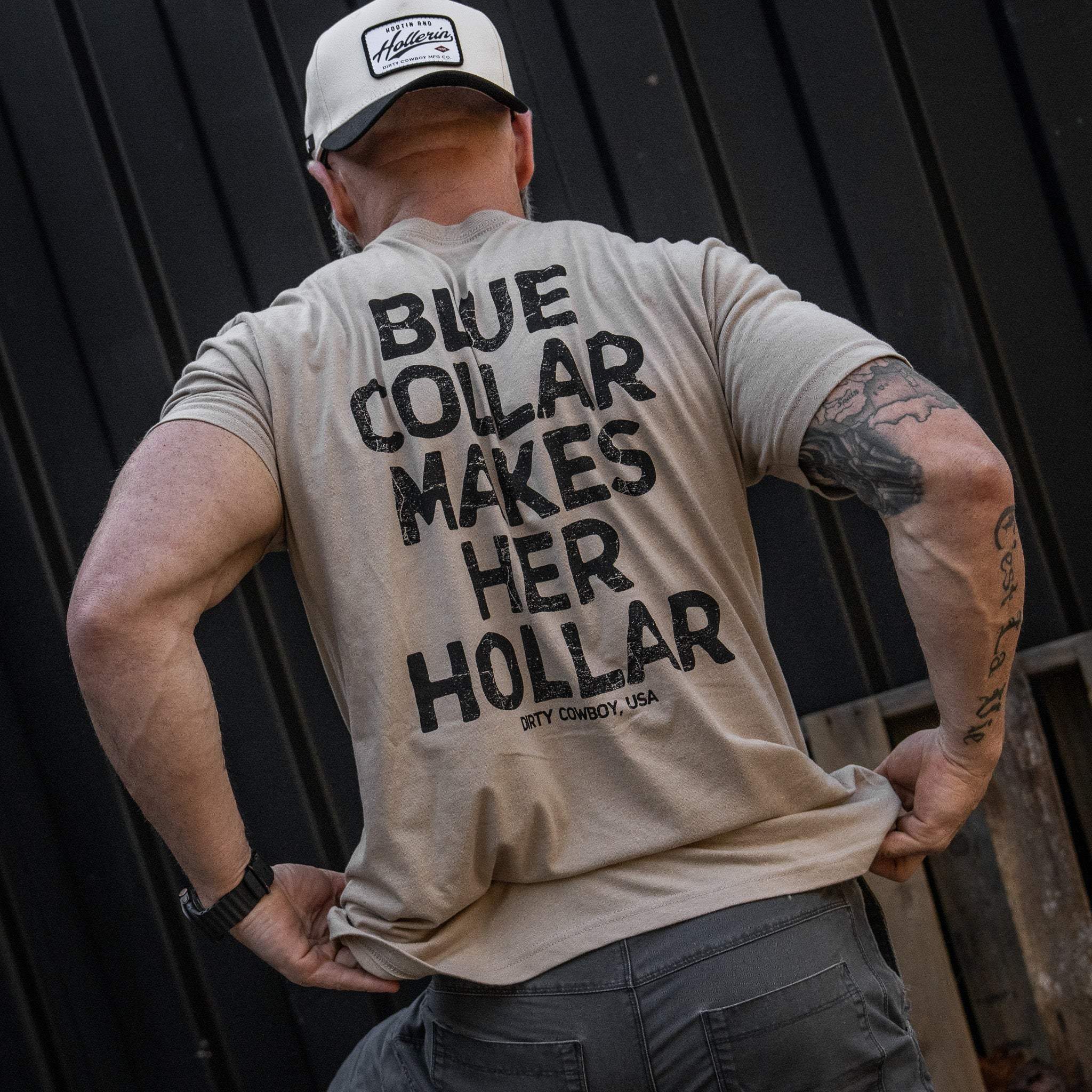 Blue Collar Makes Her Hollar Men's T-Shirt - Image 23