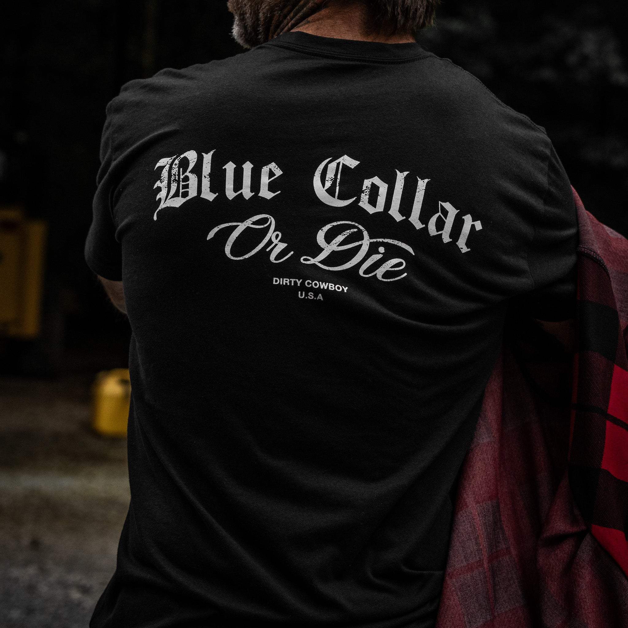 Blue Collar Or Die Men's T-Shirt - Image 3