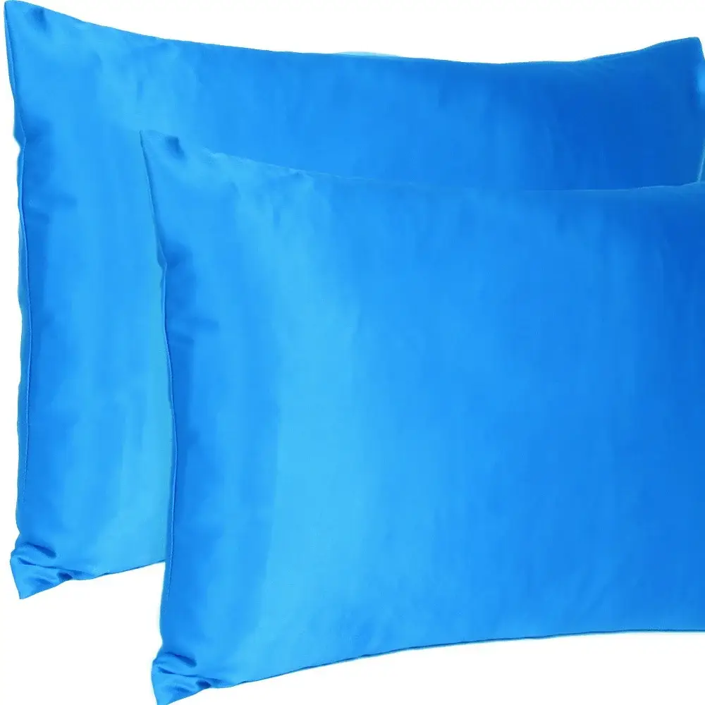 Blue Dreamy Set Of 2 Silky Satin King Pillowcases - Image 7