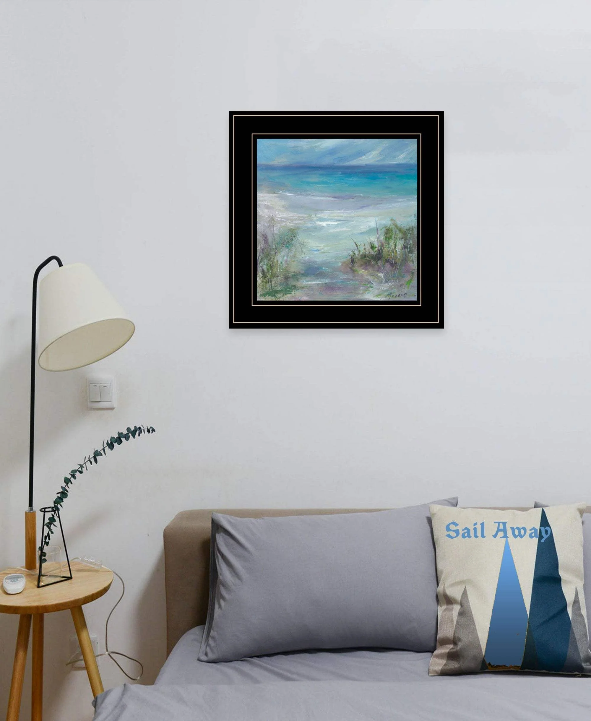 Blue Horizons 3 Black Framed Print Wall Art - Image 5