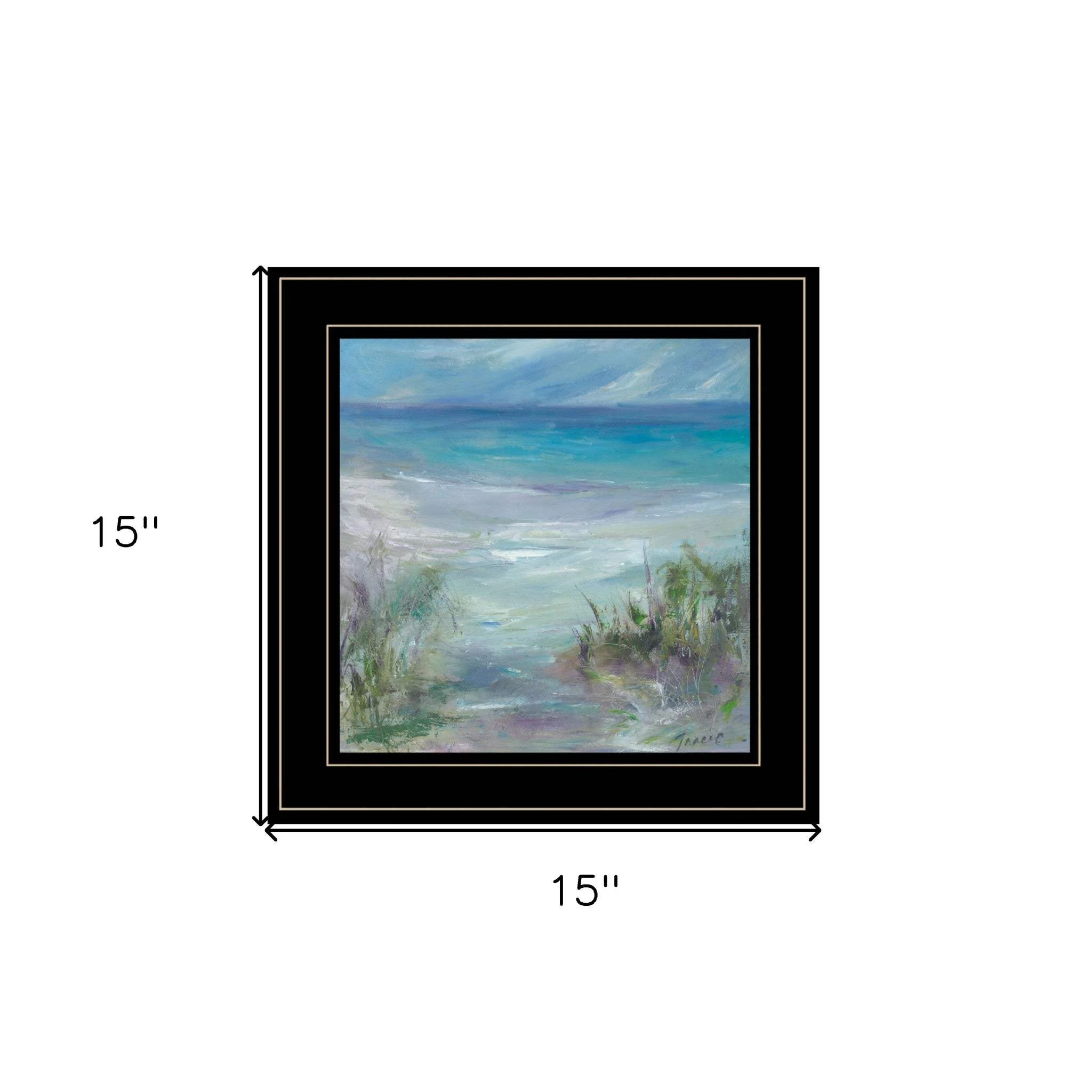 Blue Horizons 3 Black Framed Print Wall Art - Image 6