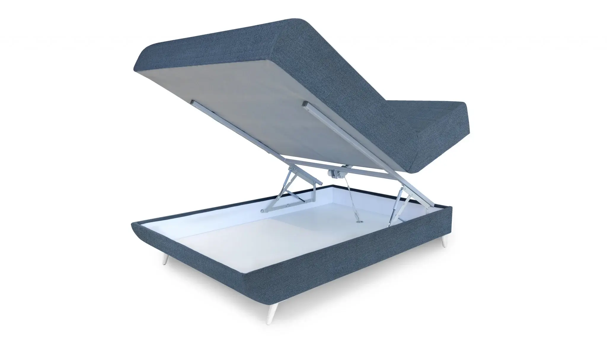 Blue Jeans and Blue Full Adjustable Upholstered Polyester No Bed Frame with Mattress - Image 3