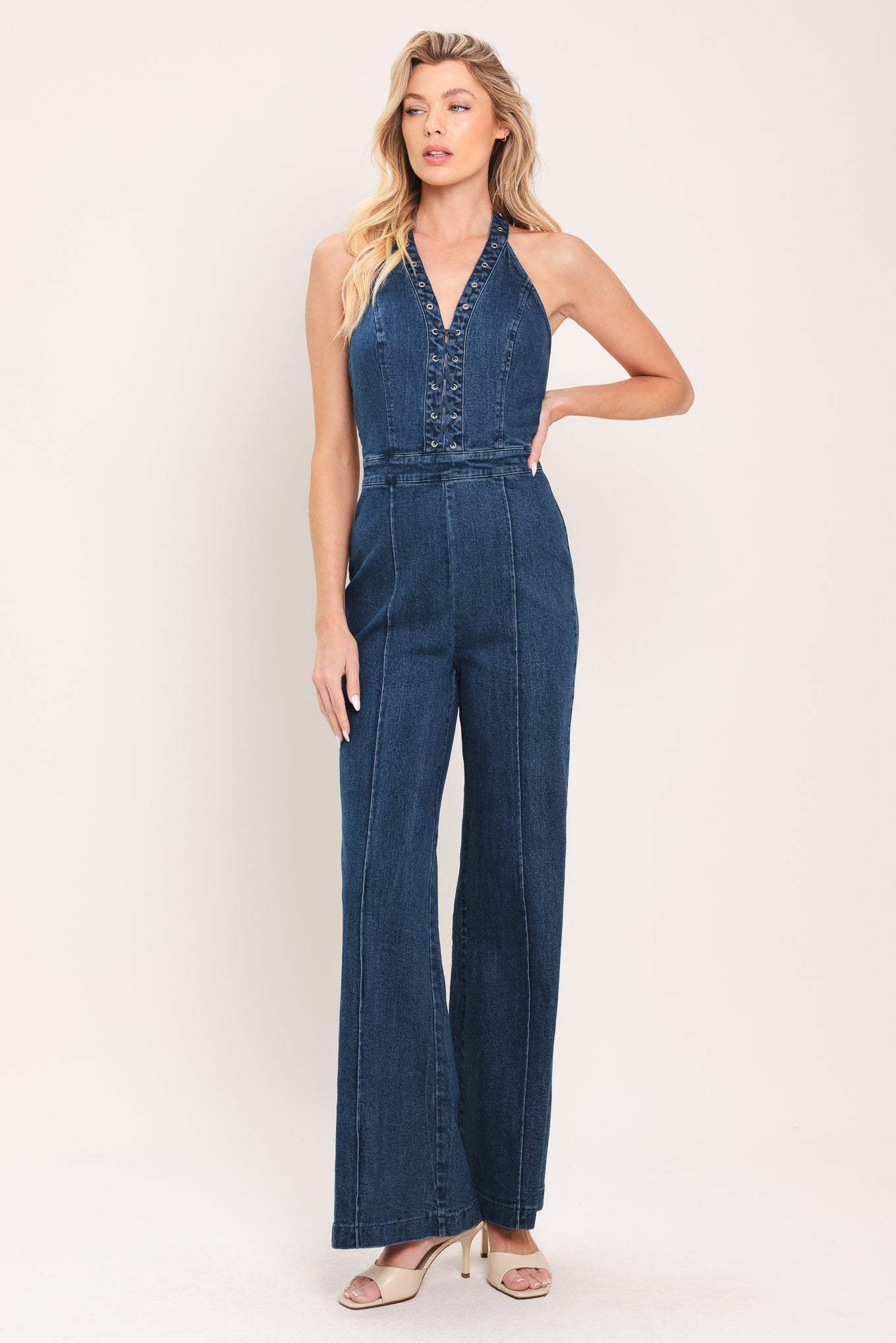 BLUE REVERIE DENIM JUMPSUIT - Image 3