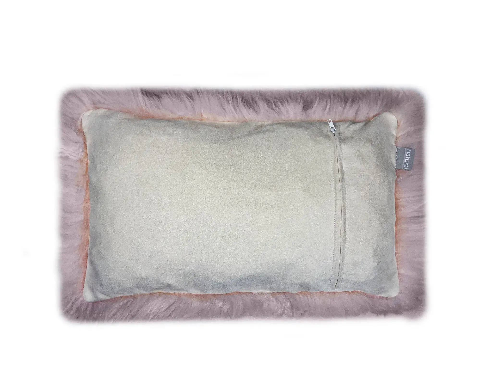 Blush Natural Sheepskin Lumbar Pillow - Image 3