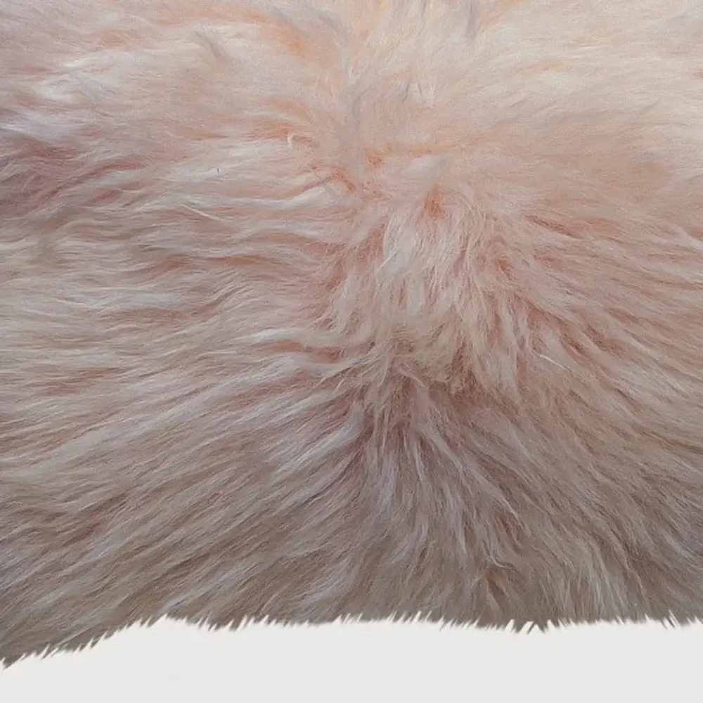 Blush Natural Sheepskin Lumbar Pillow - Image 4