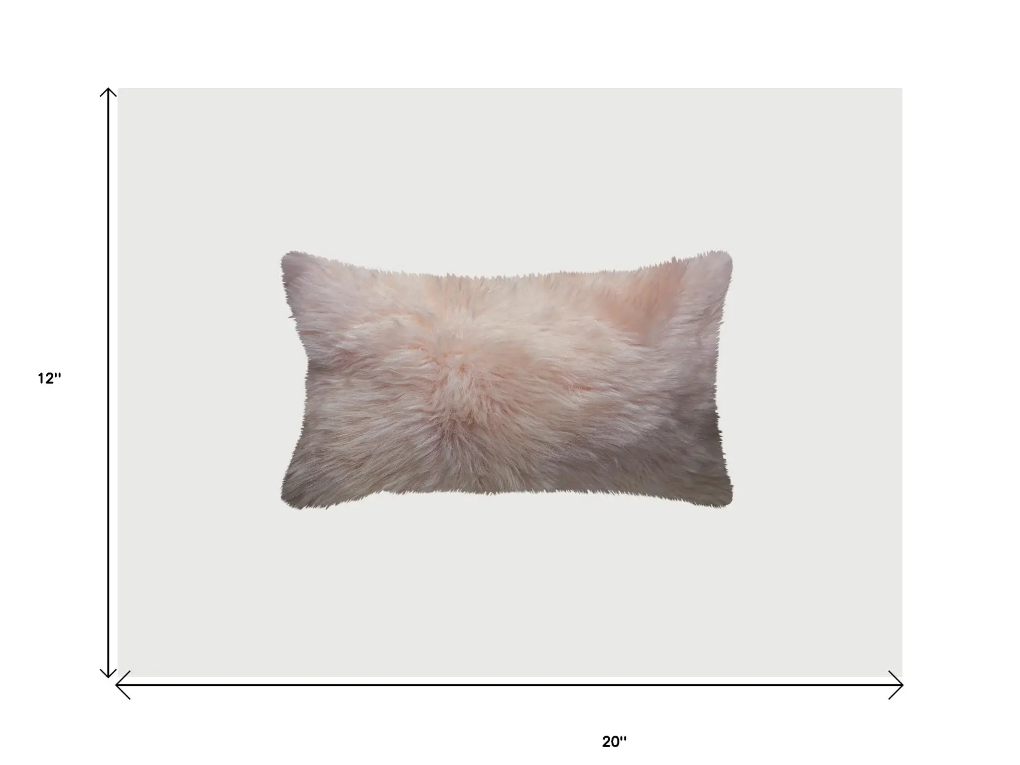 Blush Natural Sheepskin Lumbar Pillow - Image 9