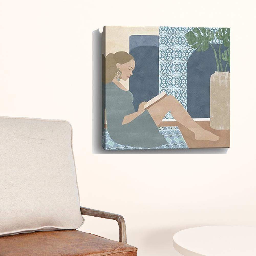 Bohemian Book Lady Unframed Print Wall Art - Image 5