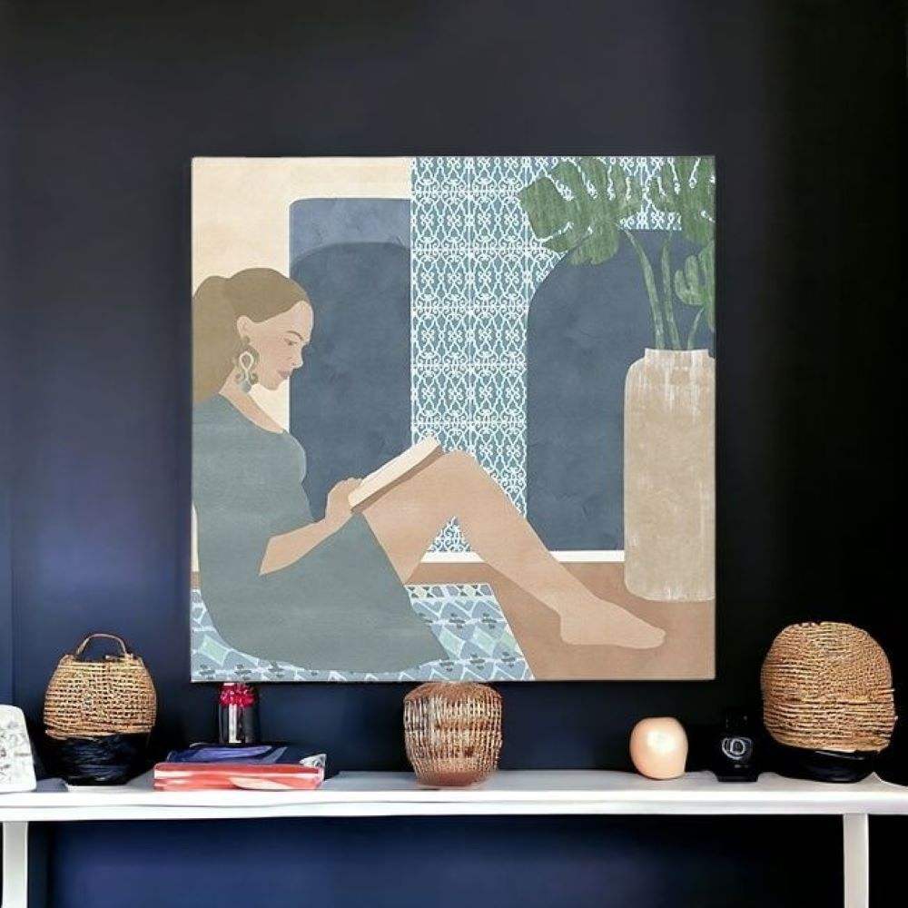 Bohemian Book Lady Unframed Print Wall Art - Image 6