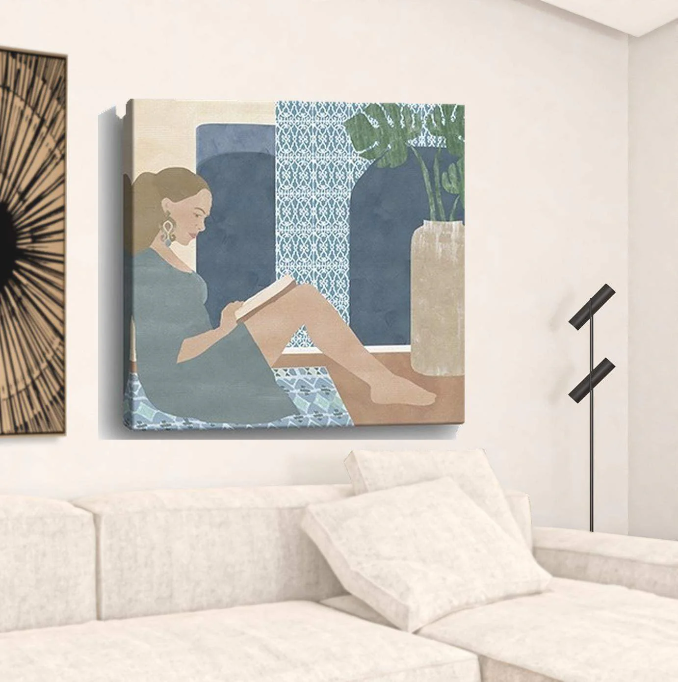Bohemian Book Lady Unframed Print Wall Art - Image 5