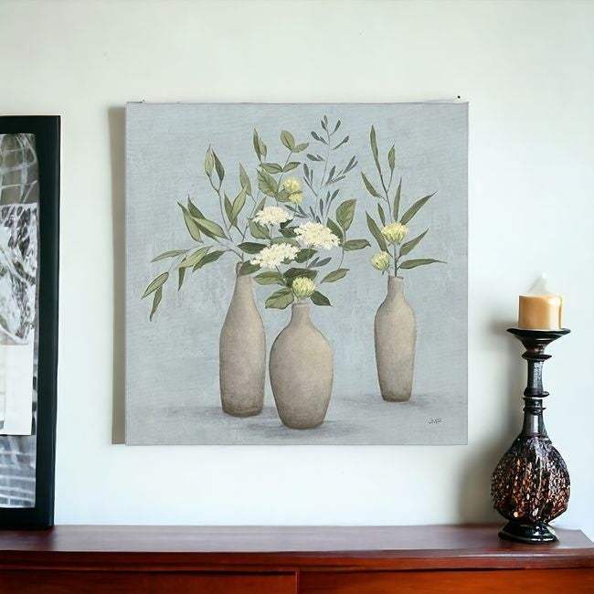 Bohemian Flowers In Ceramic Vases Unframed Print Wall Art - Image 5