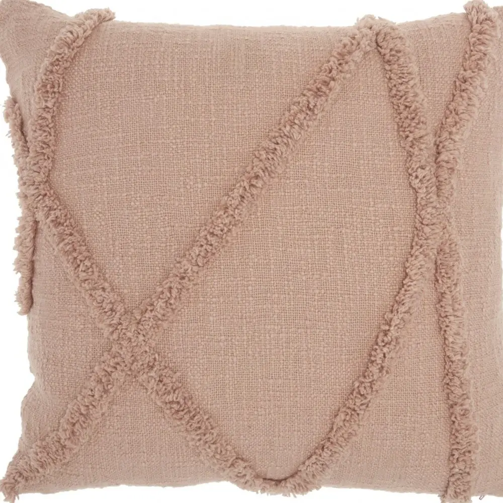 Boho Chic Blush Textured Lines Throw Pillow - Image 5