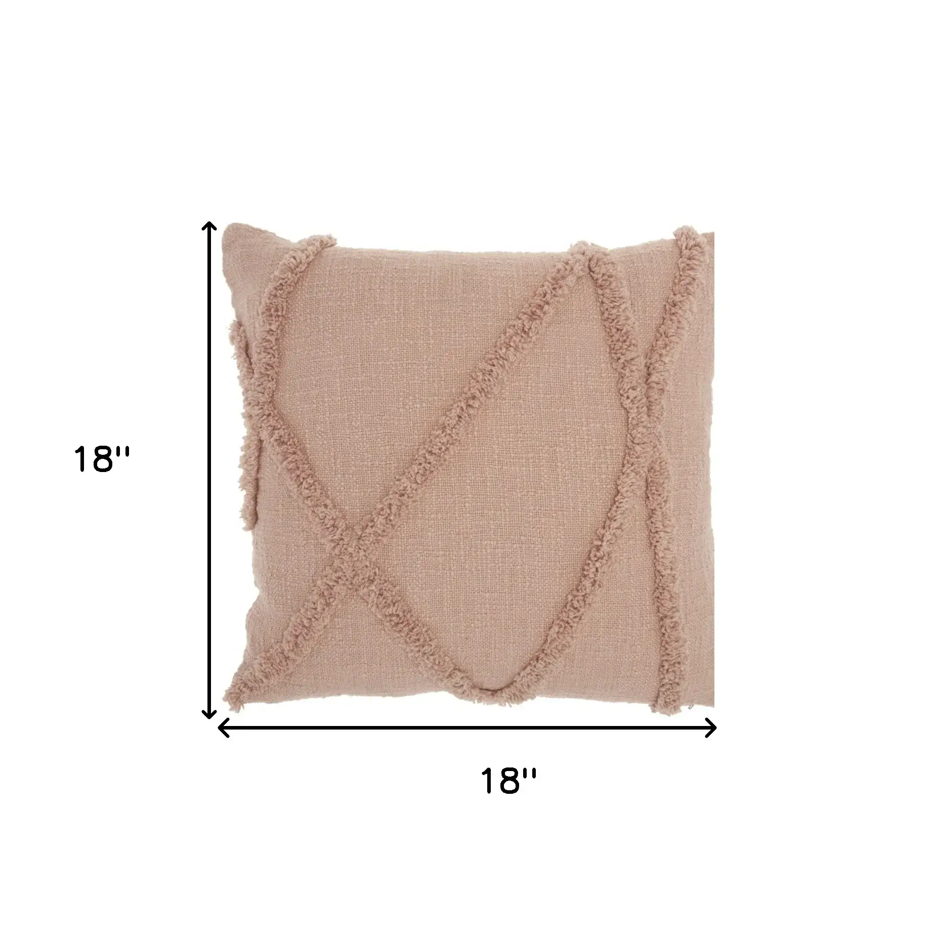 Boho Chic Blush Textured Lines Throw Pillow - Image 7