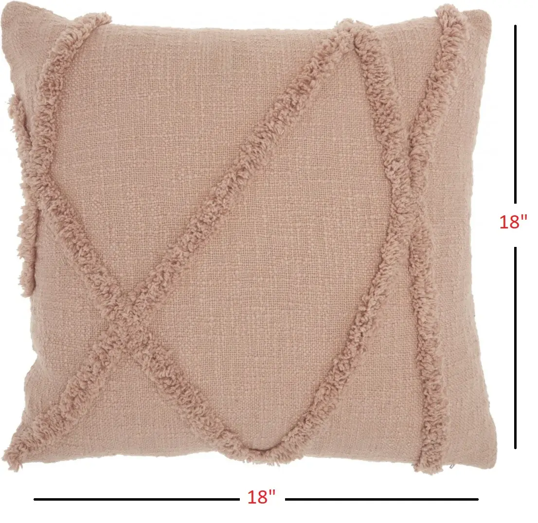 Boho Chic Blush Textured Lines Throw Pillow - Image 8