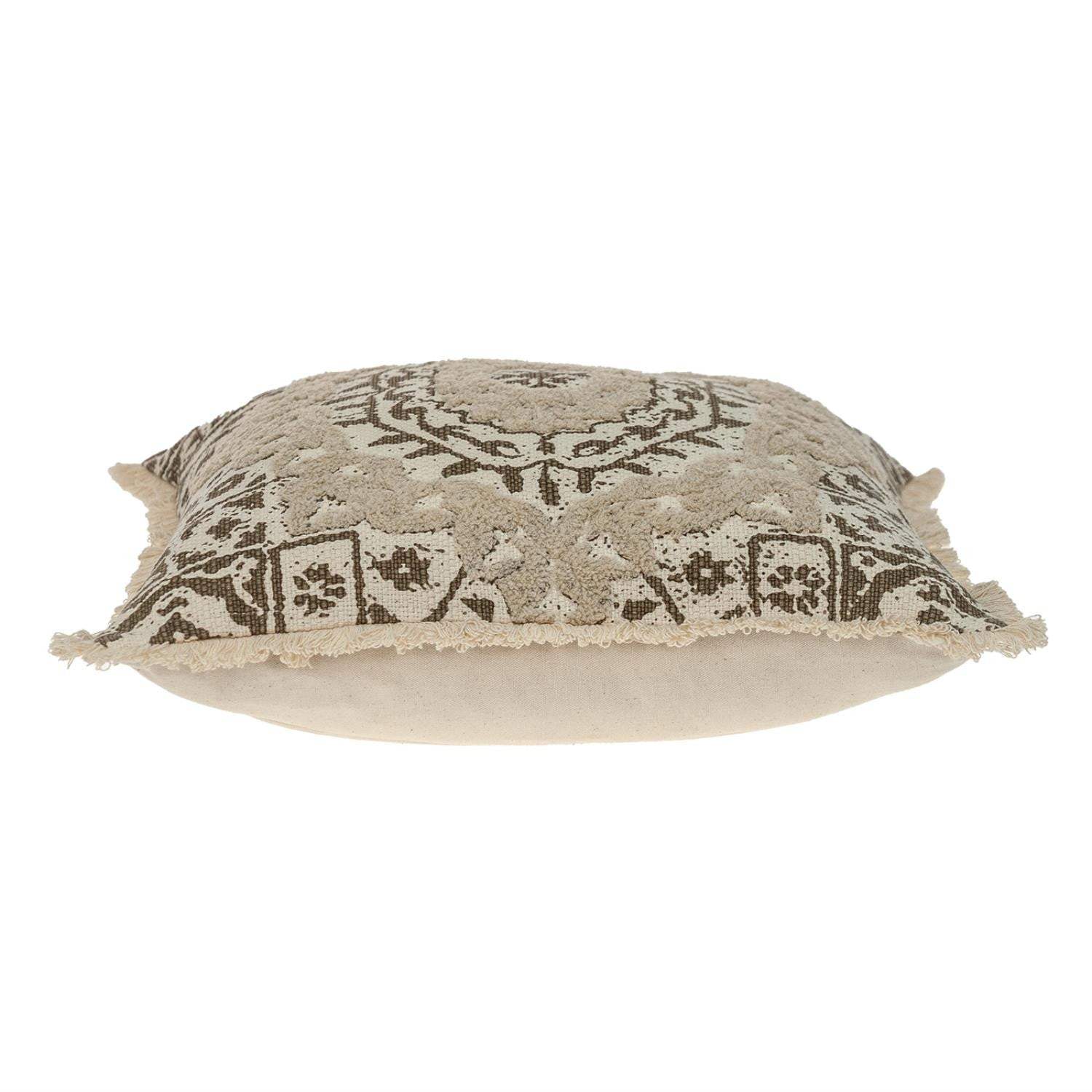 Boho Garland Beige and Brown Decorative Accent Pillow - Image 5