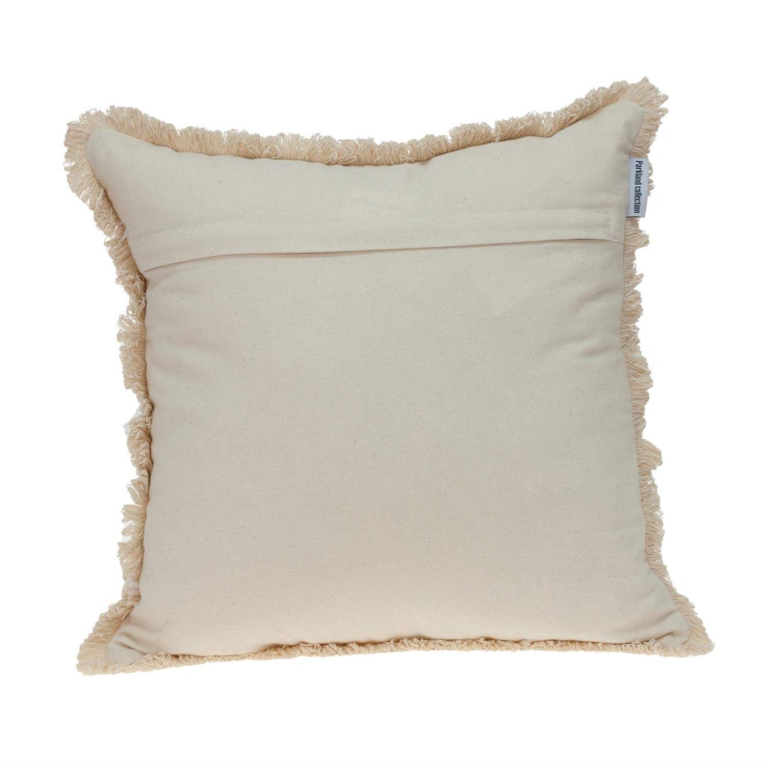 Boho Garland Beige and Gray Decorative Accent Pillow - Image 4