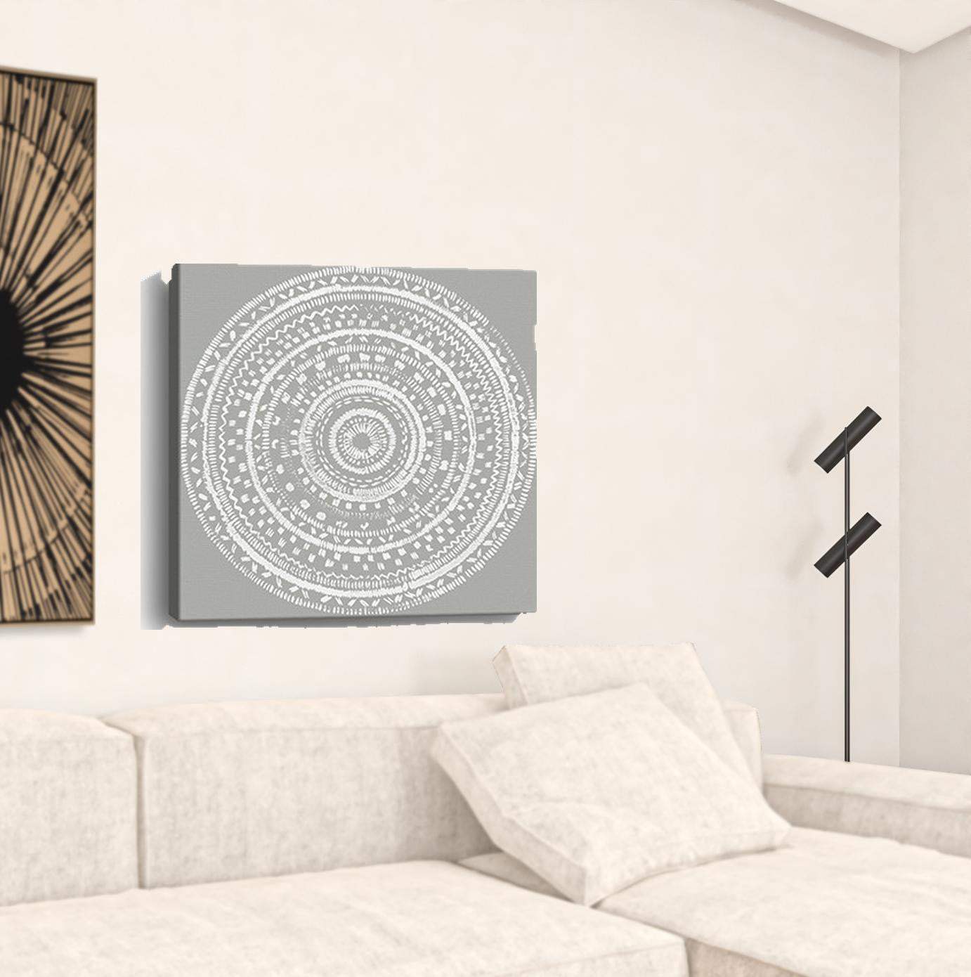 Boho White Mandala Unframed Print Wall Art - Image 6