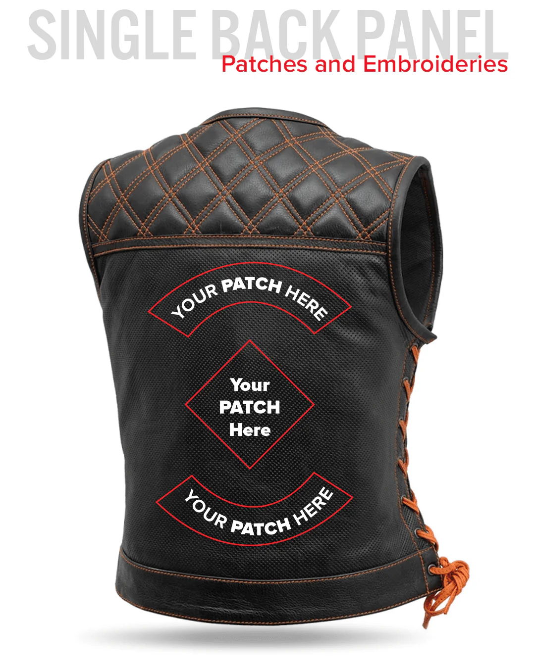 Bonnie Perforated Women's Motorcycle Leather Vest - Image 22