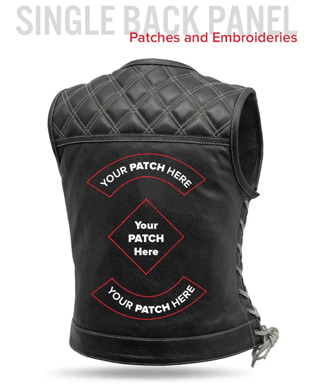 Bonnie Perforated Women's Motorcycle Leather Vest - Image 23