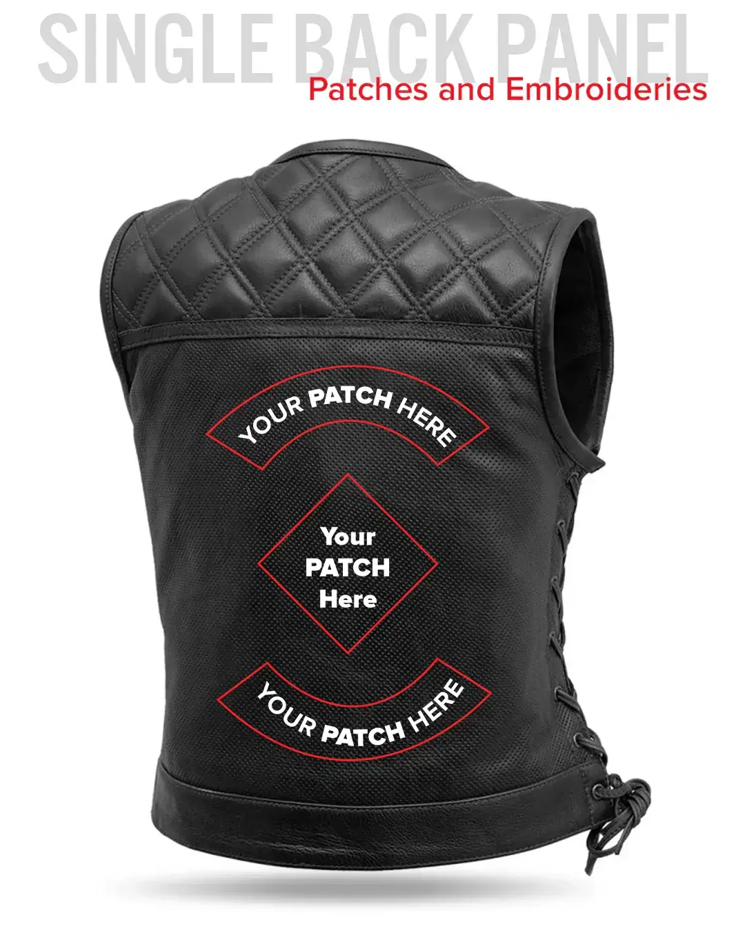 Bonnie Perforated Women's Motorcycle Leather Vest - Image 24