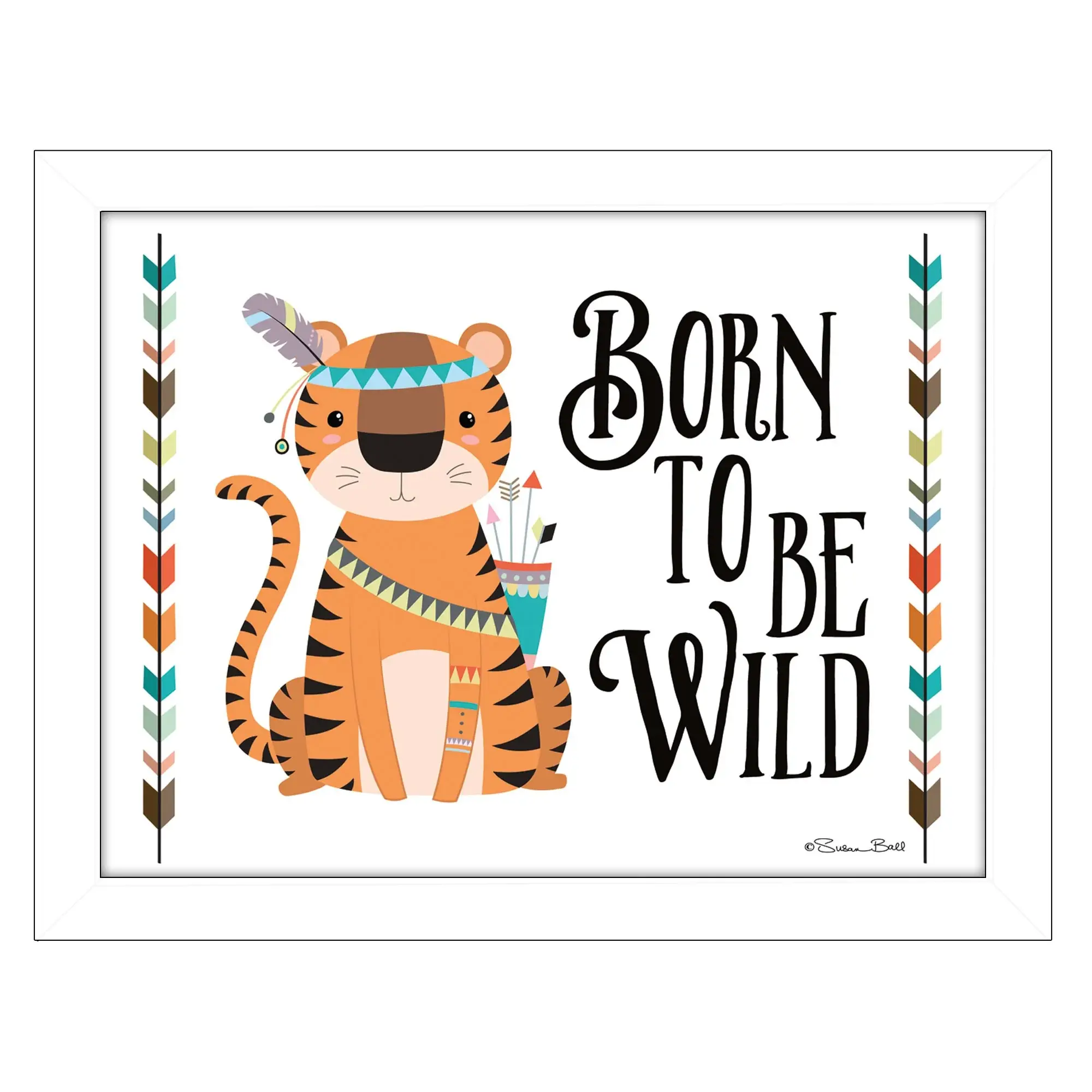 Born to be Wild 2 White Framed Print Wall Art - Image 2