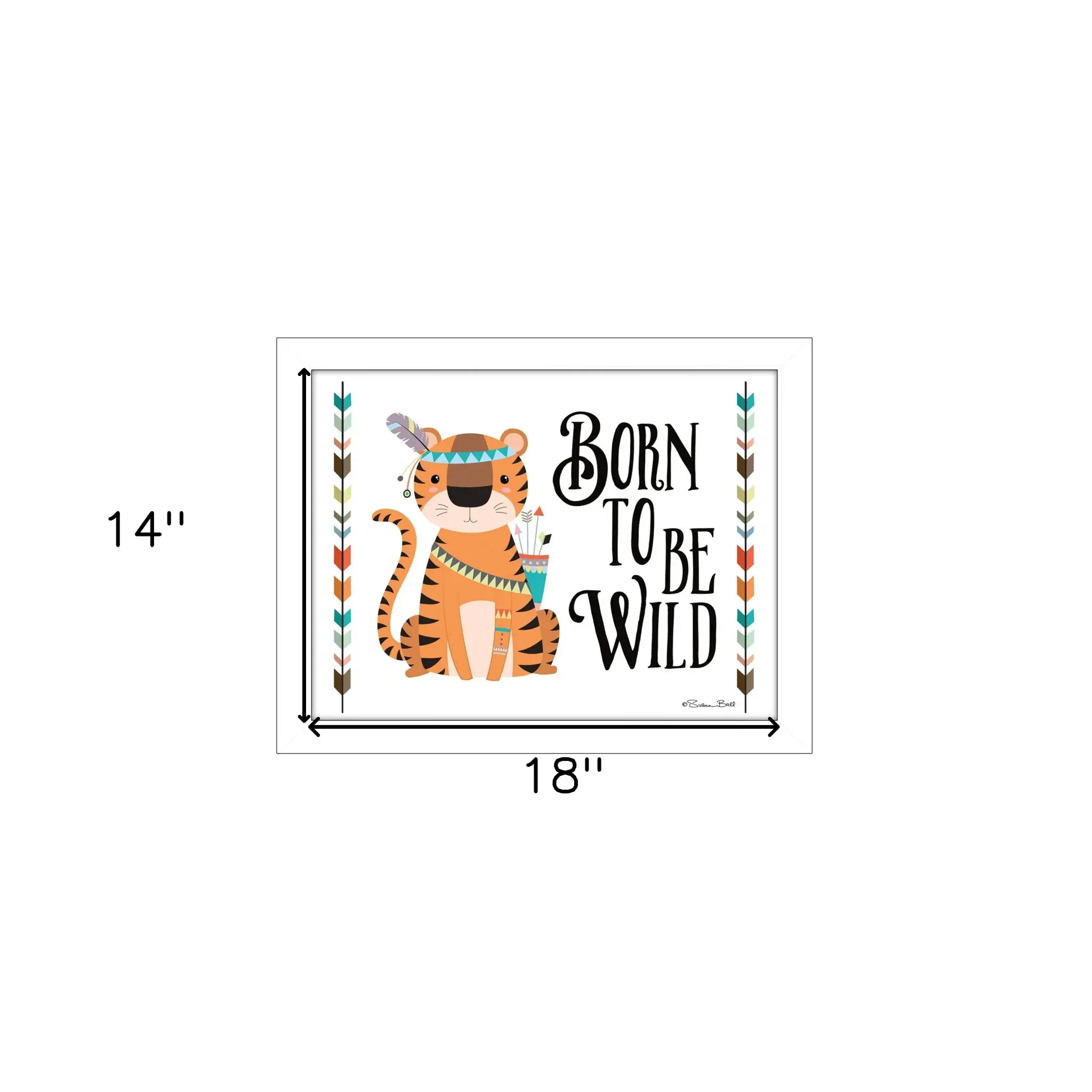 Born to be Wild 2 White Framed Print Wall Art - Image 5