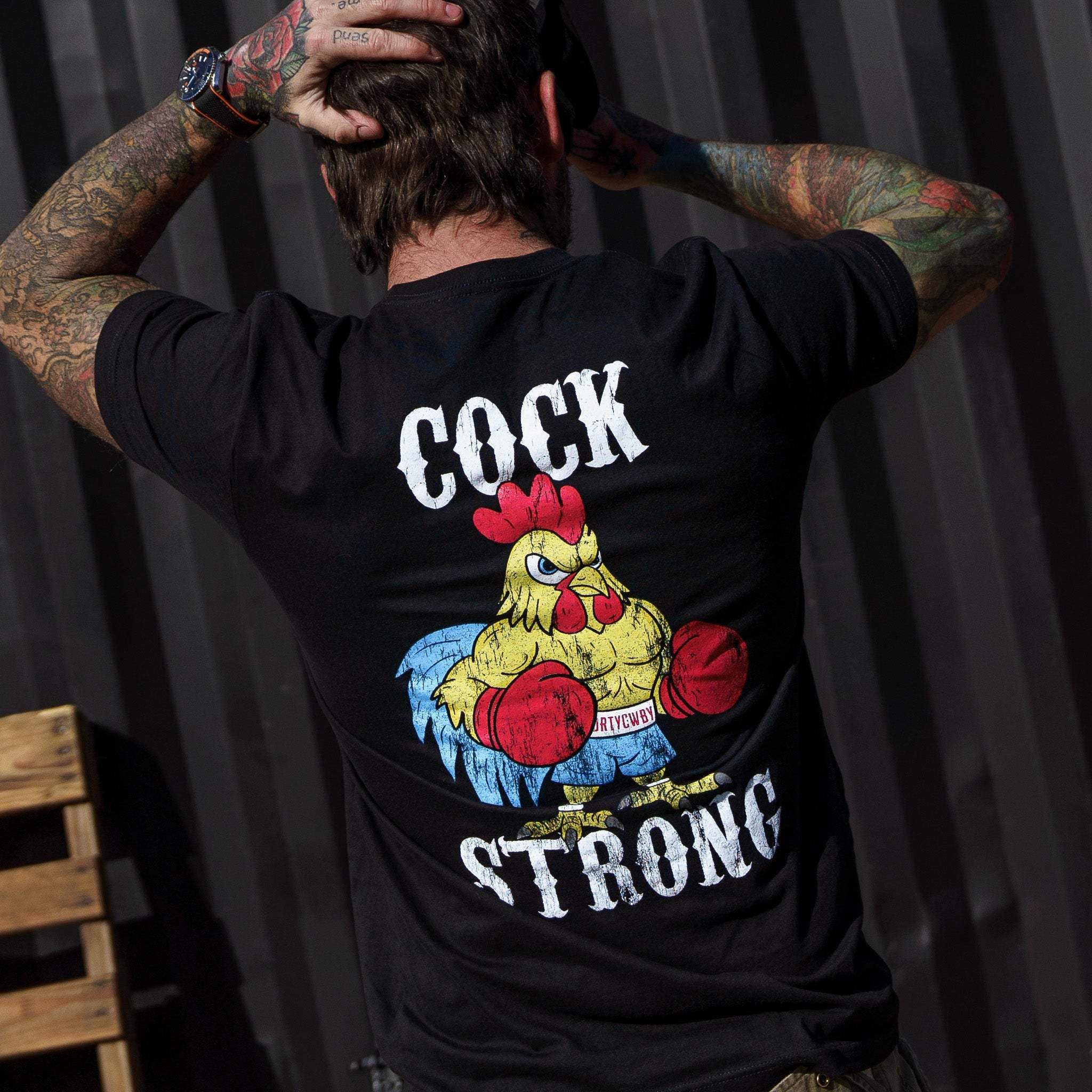 Boxing Chicken Strong Men's T-Shirt - Image 10