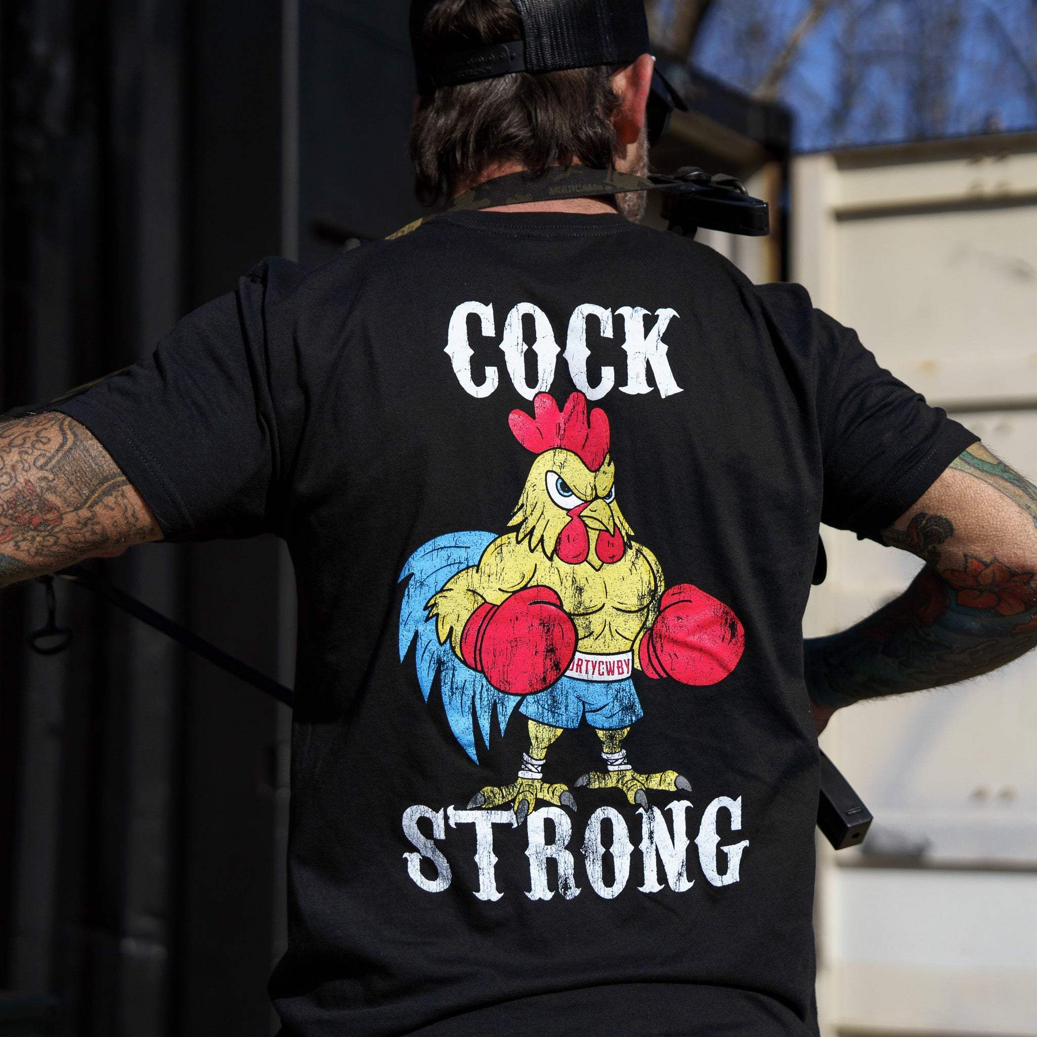 Boxing Chicken Strong Men's T-Shirt - Image 11